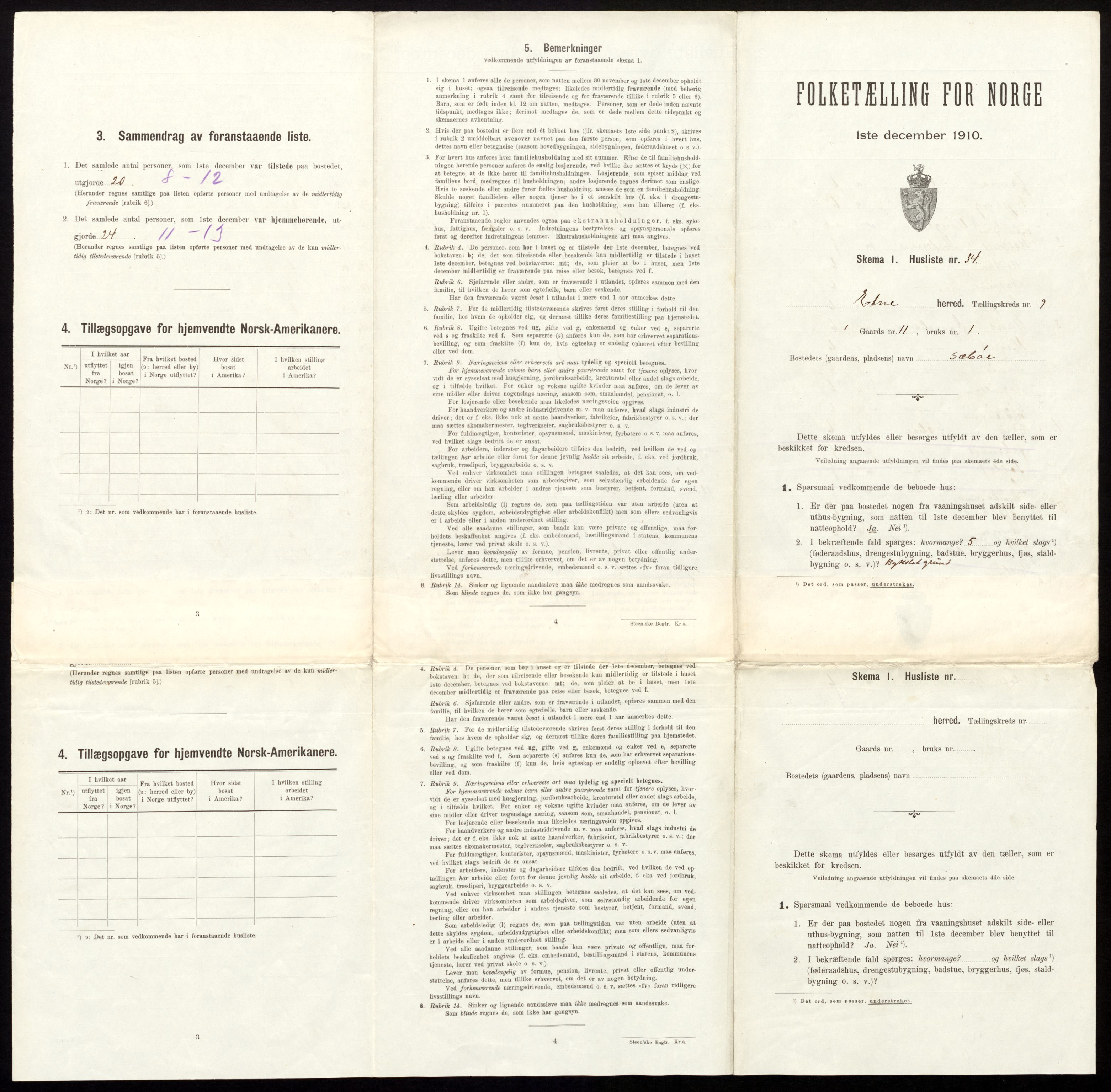 RA, 1910 census for Etne, 1910, p. 756