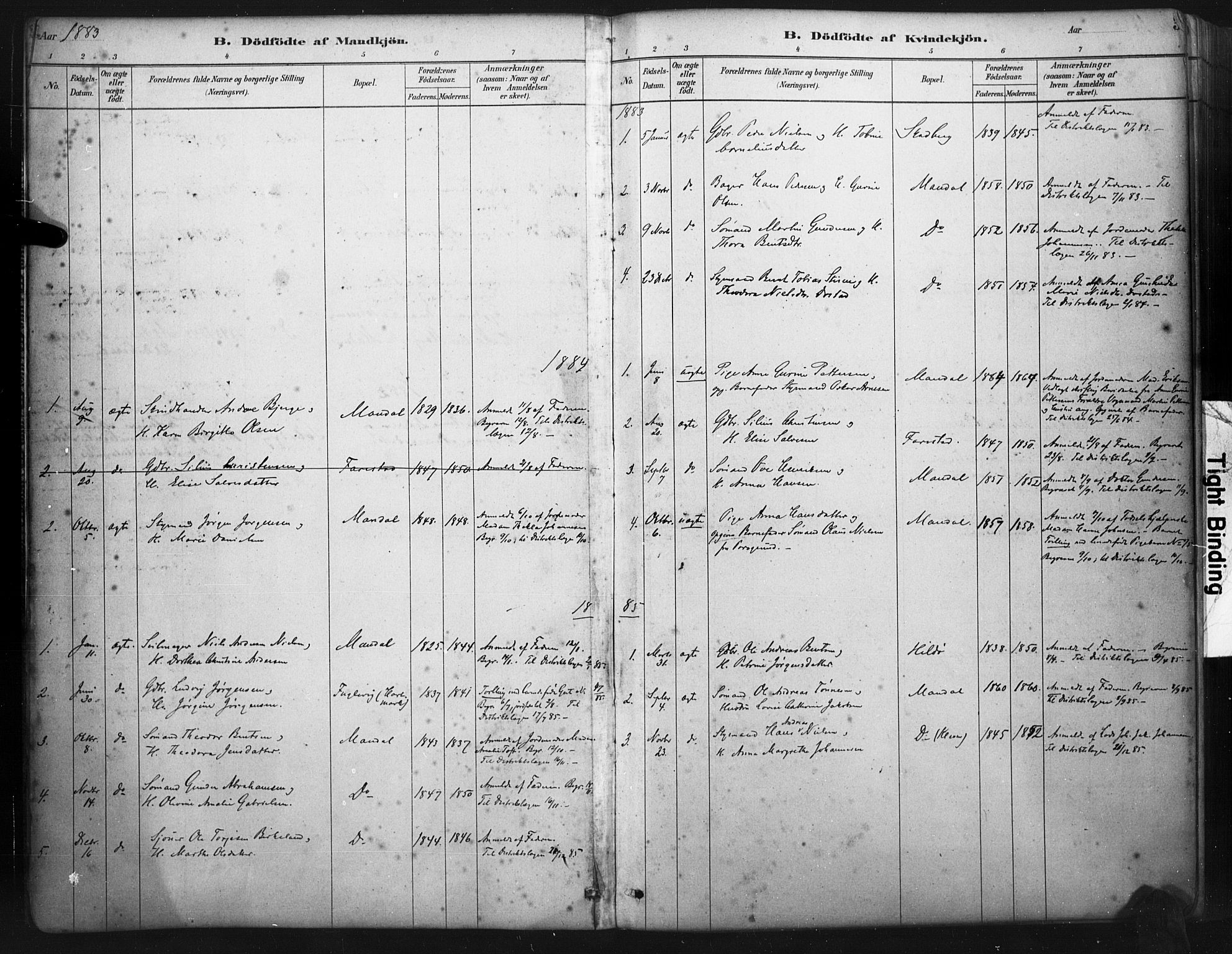 Mandal sokneprestkontor, SAK/1111-0030/F/Fa/Faa/L0017: Parish register (official) no. A 17, 1880-1926, p. 3