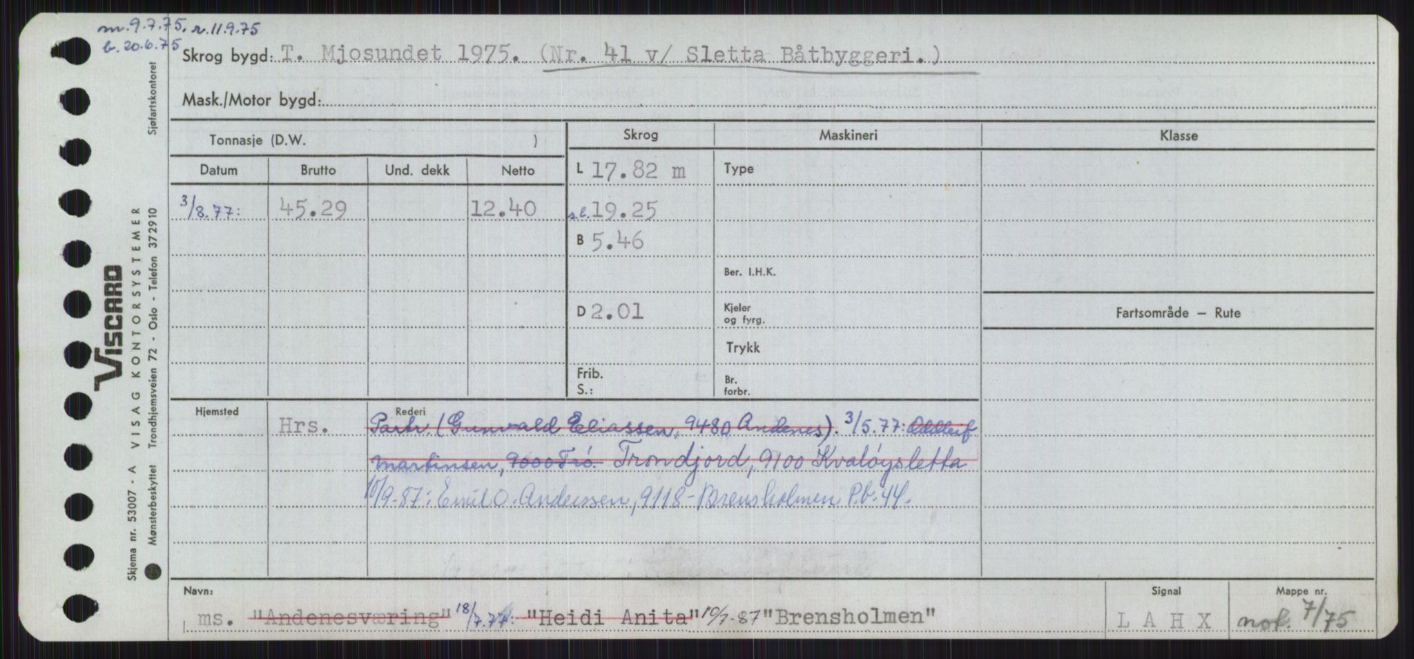 Sjøfartsdirektoratet med forløpere, Skipsmålingen, AV/RA-S-1627/H/Ha/L0001/0002: Fartøy, A-Eig / Fartøy Bjør-Eig, p. 289