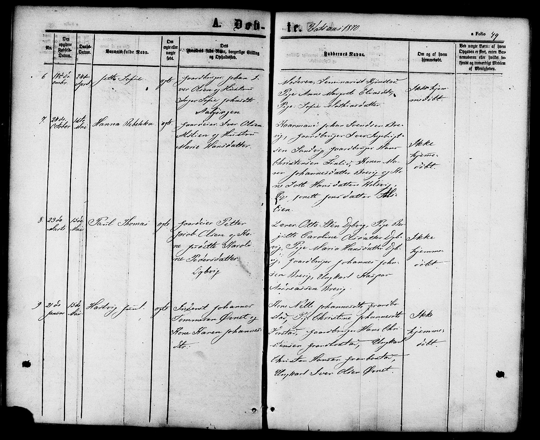 Ministerialprotokoller, klokkerbøker og fødselsregistre - Nordland, SAT/A-1459/810/L0146: Parish register (official) no. 810A08 /1, 1862-1874, p. 49
