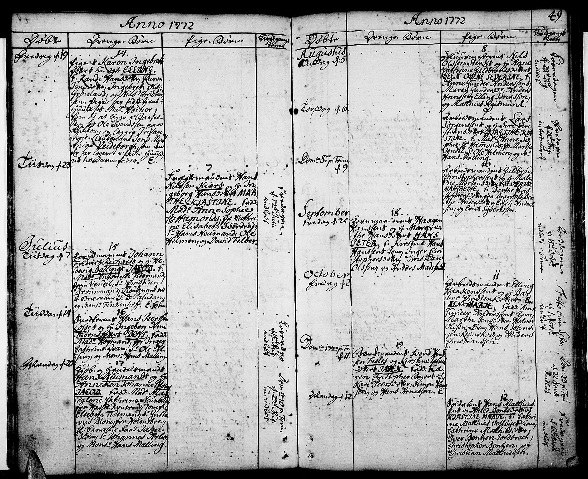 Strømsø kirkebøker, AV/SAKO-A-246/F/Fa/L0009: Parish register (official) no. I 9, 1752-1791, p. 49