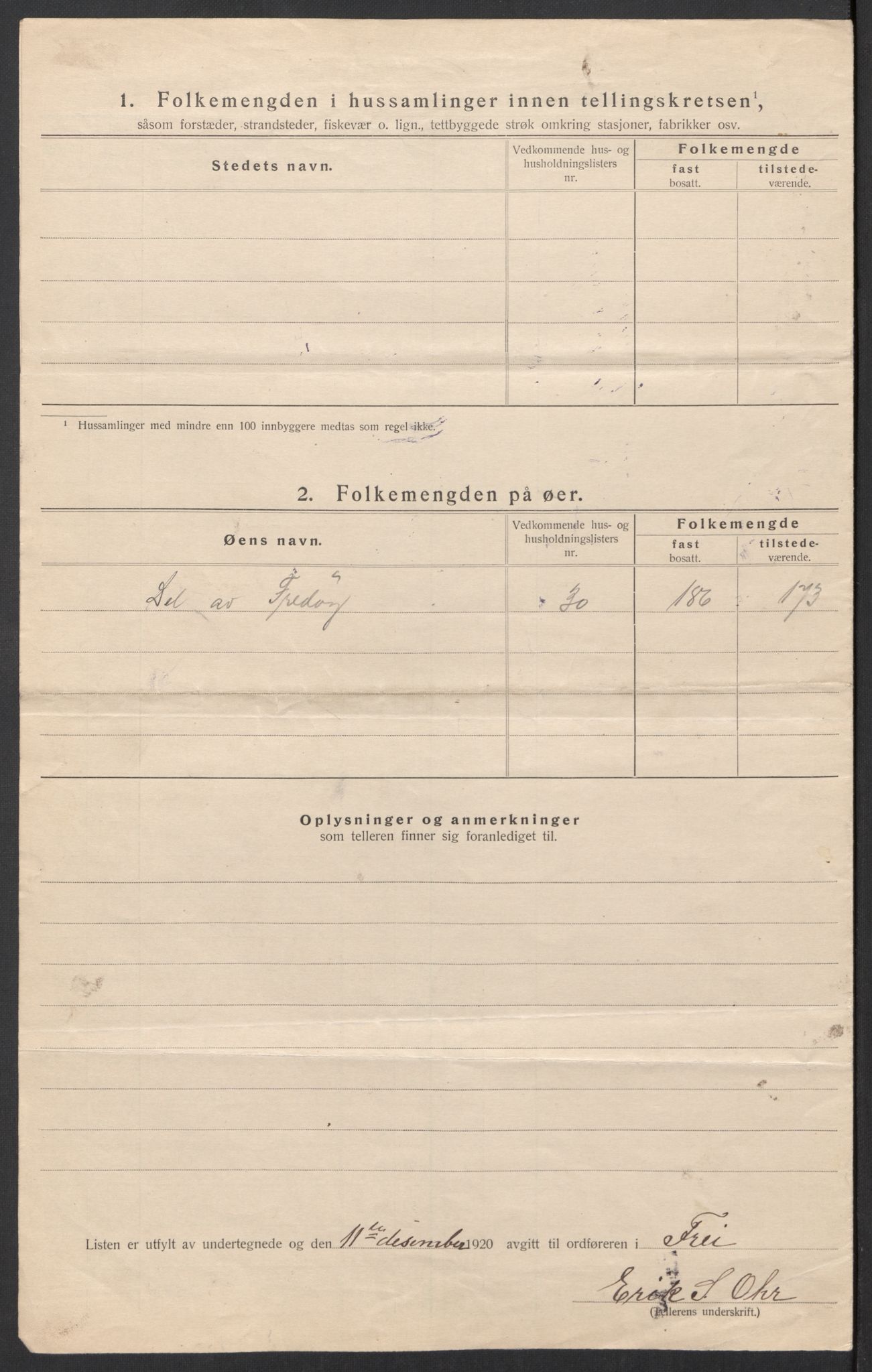 SAT, 1920 census for Frei, 1920, p. 14