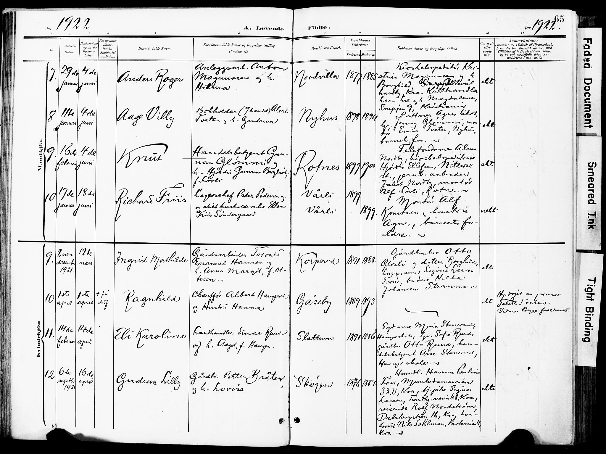 Nittedal prestekontor Kirkebøker, AV/SAO-A-10365a/F/Fa/L0008: Parish register (official) no. I 8, 1902-1926, p. 65