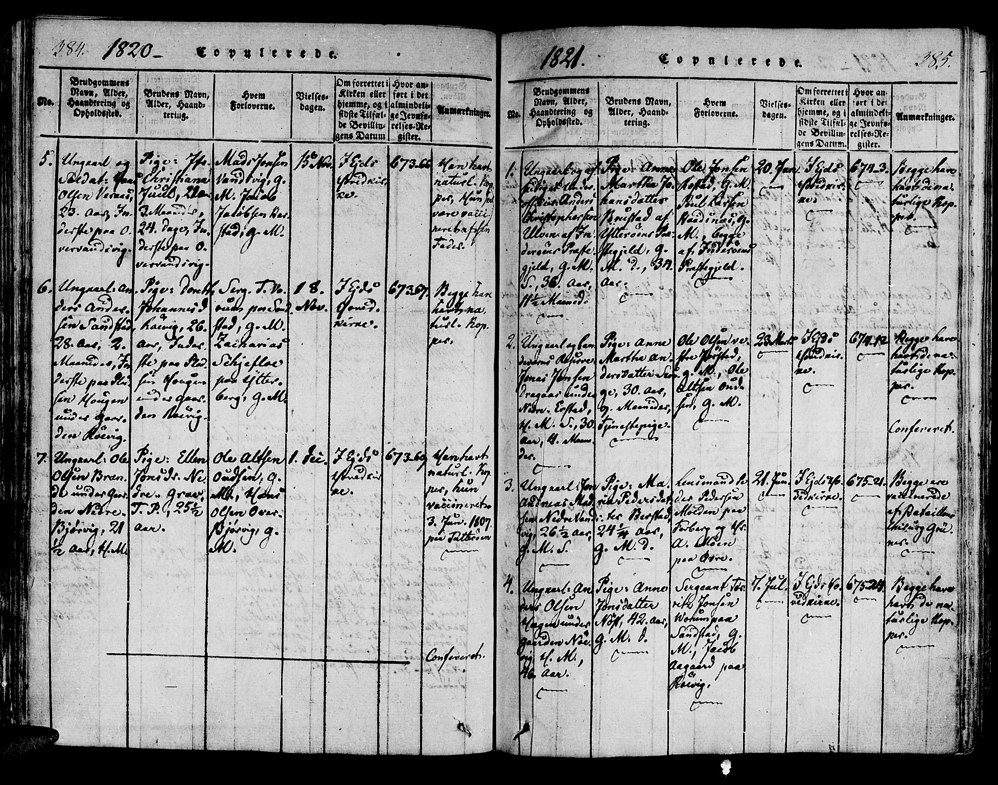 Ministerialprotokoller, klokkerbøker og fødselsregistre - Nord-Trøndelag, SAT/A-1458/722/L0217: Parish register (official) no. 722A04, 1817-1842, p. 384-385