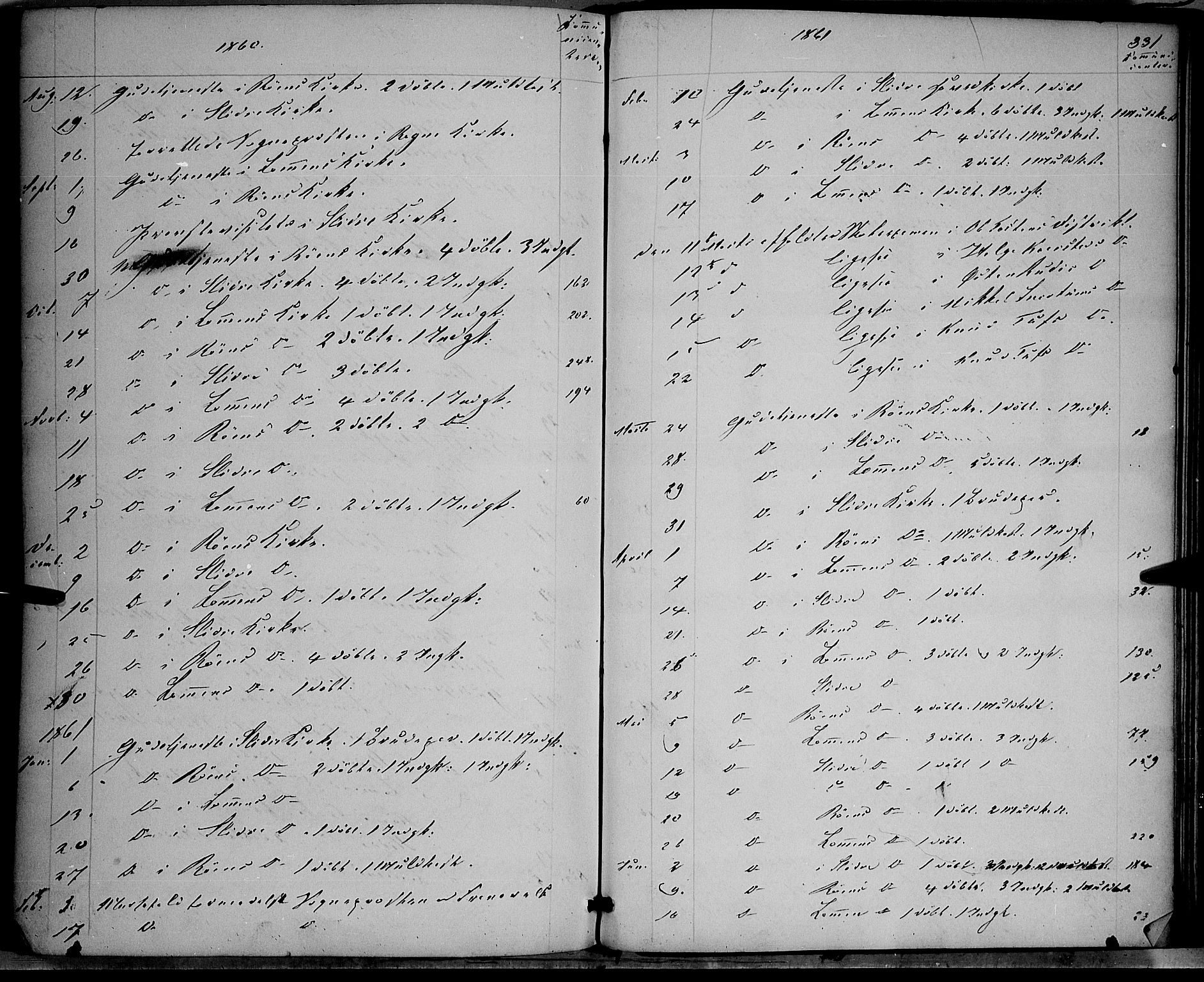 Vestre Slidre prestekontor, SAH/PREST-136/H/Ha/Haa/L0002: Parish register (official) no. 2, 1856-1864, p. 331