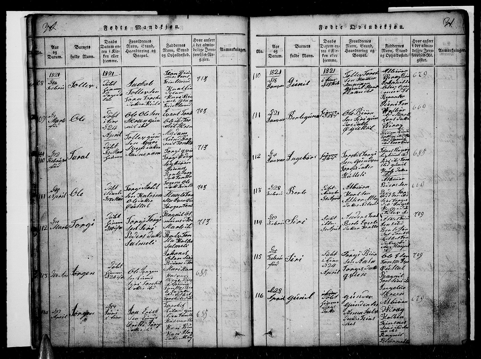 Sirdal sokneprestkontor, AV/SAK-1111-0036/F/Fb/Fbb/L0001: Parish register (copy) no. B 1, 1815-1834, p. 30-31