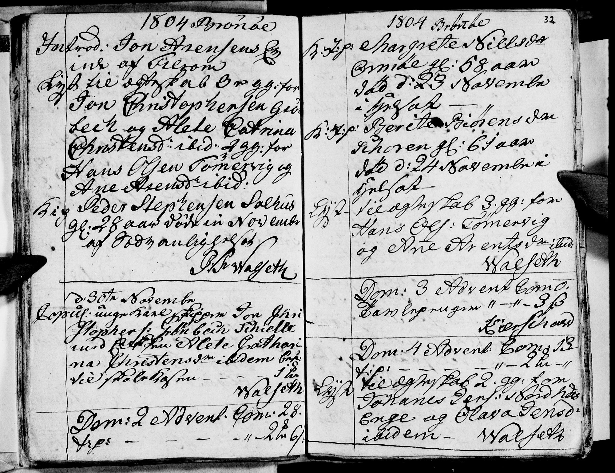 Ministerialprotokoller, klokkerbøker og fødselsregistre - Nordland, AV/SAT-A-1459/813/L0209: Parish register (copy) no. 813C01, 1803-1821, p. 32