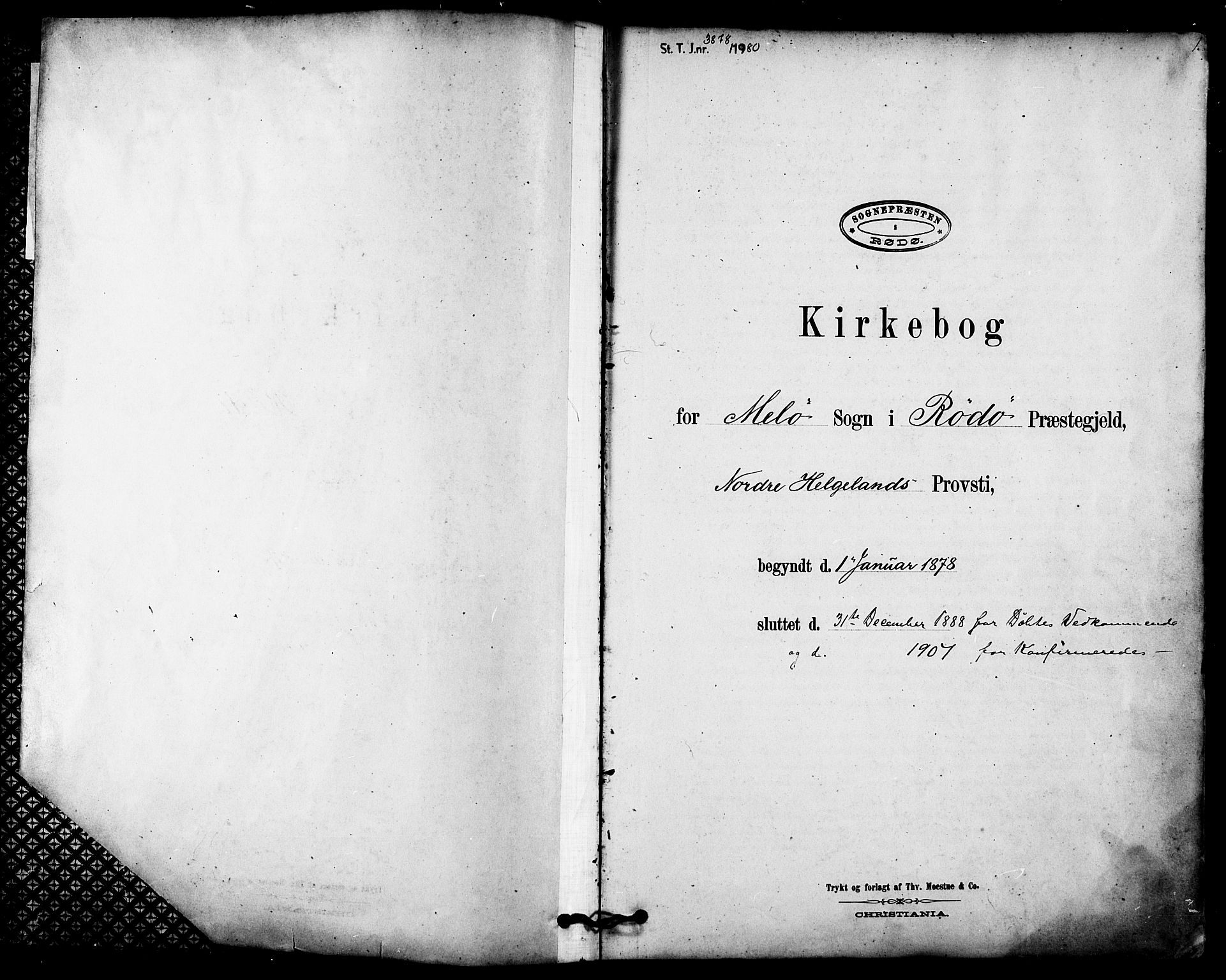 Ministerialprotokoller, klokkerbøker og fødselsregistre - Nordland, SAT/A-1459/843/L0626: Parish register (official) no. 843A01, 1878-1907, p. 1