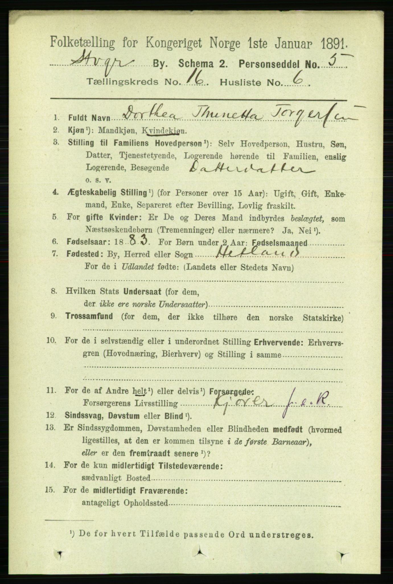 RA, 1891 census for 1103 Stavanger, 1891, p. 18902