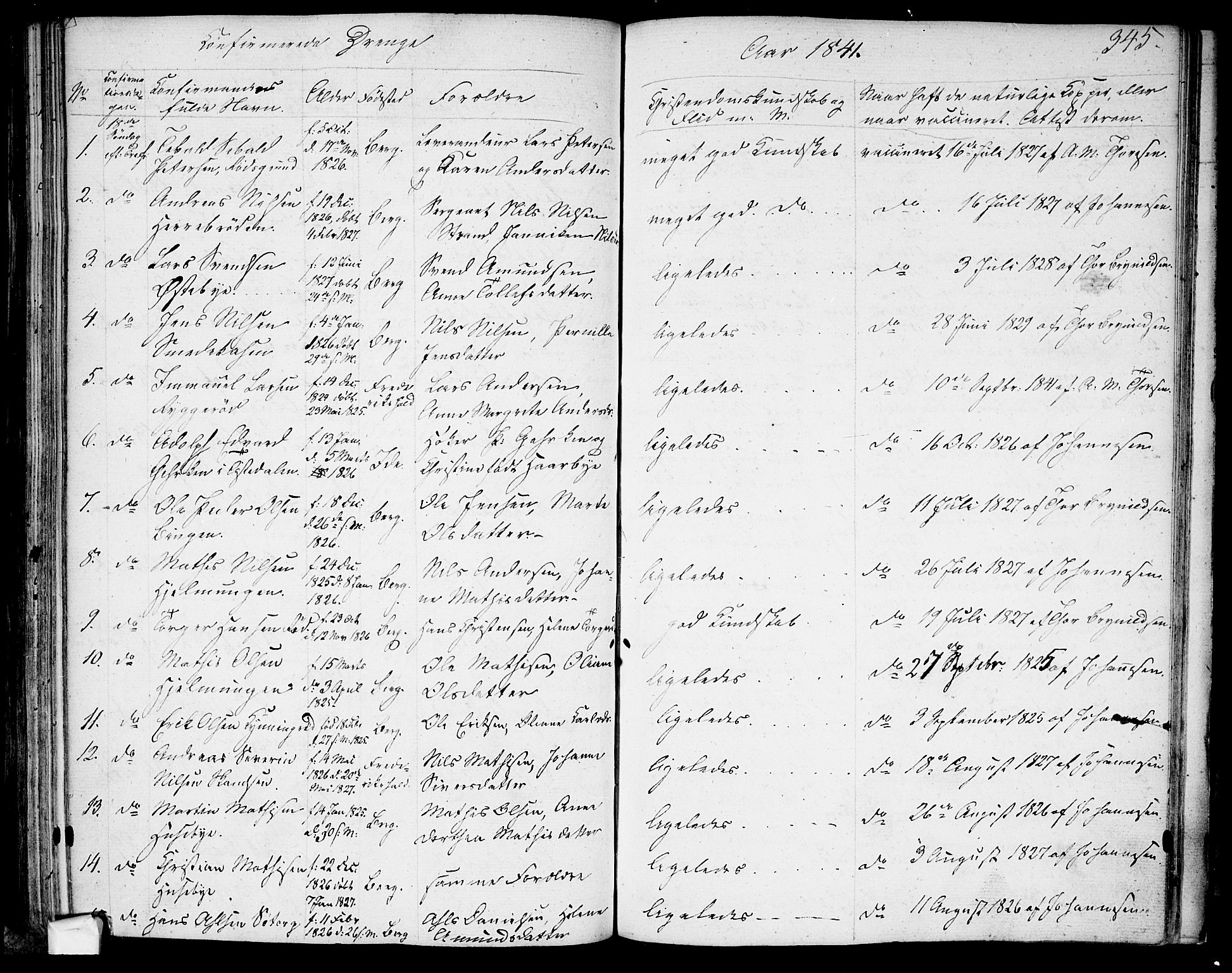 Berg prestekontor Kirkebøker, SAO/A-10902/F/Fa/L0003: Parish register (official) no. I 3, 1832-1842, p. 345