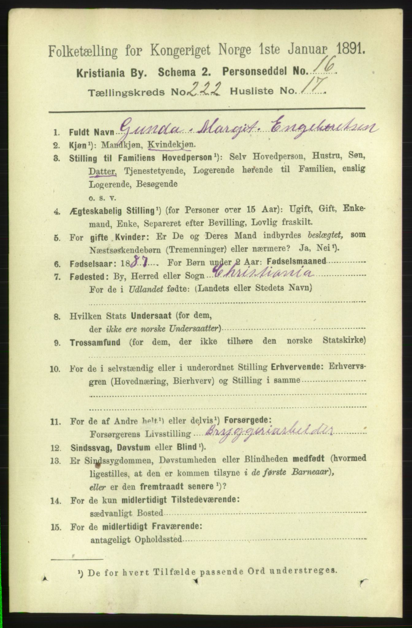 RA, 1891 census for 0301 Kristiania, 1891, p. 133728