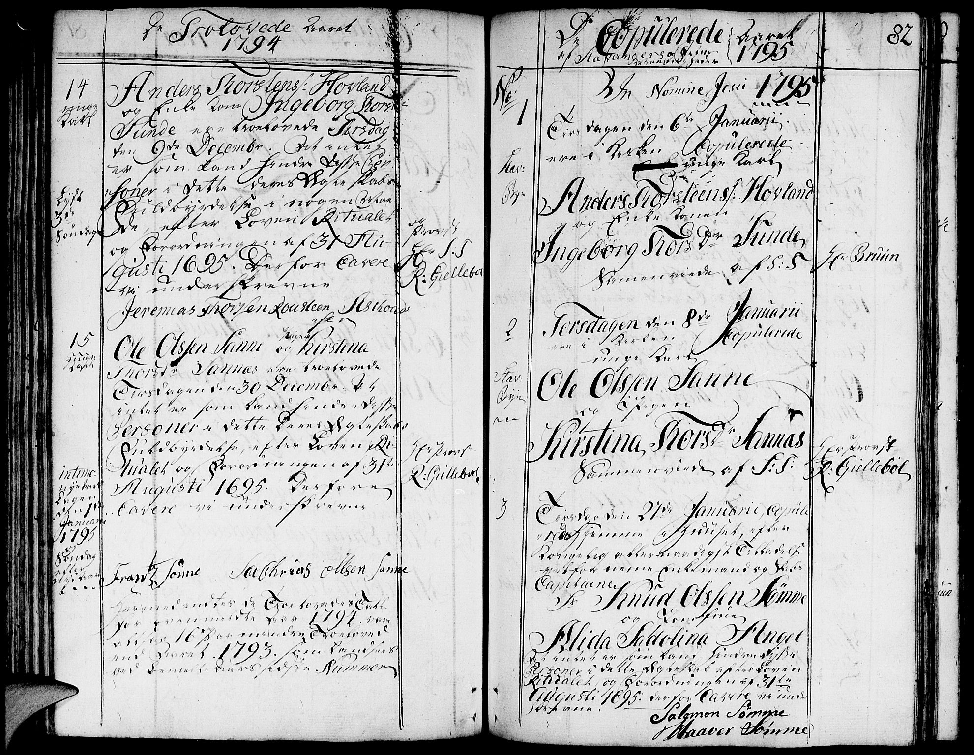 Domkirken sokneprestkontor, SAST/A-101812/001/30/30BA/L0006: Parish register (official) no. A 6, 1783-1815, p. 82