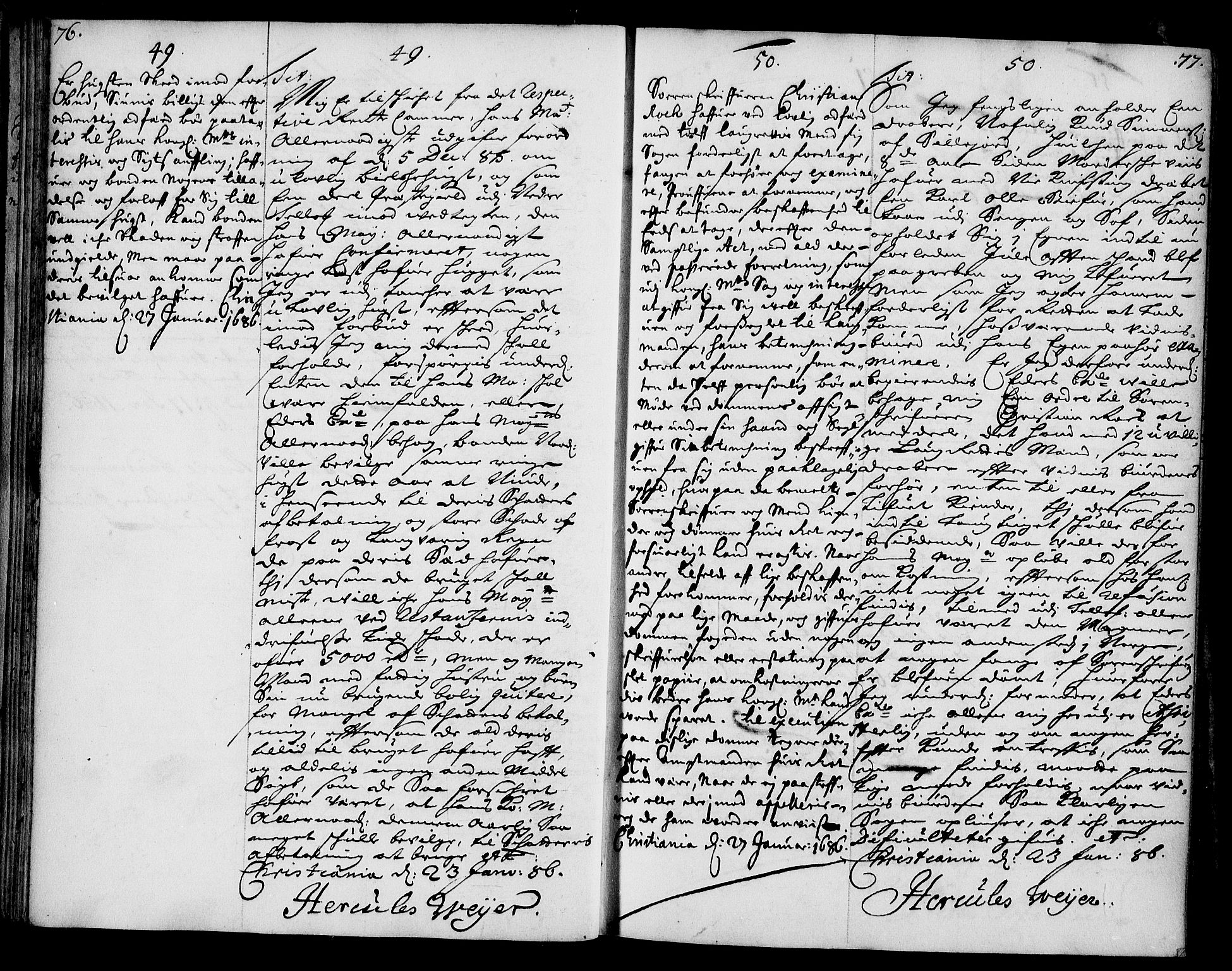 Stattholderembetet 1572-1771, AV/RA-EA-2870/Ae/L0002: Supplikasjons- og resolusjonsprotokoll, 1686, p. 76-77