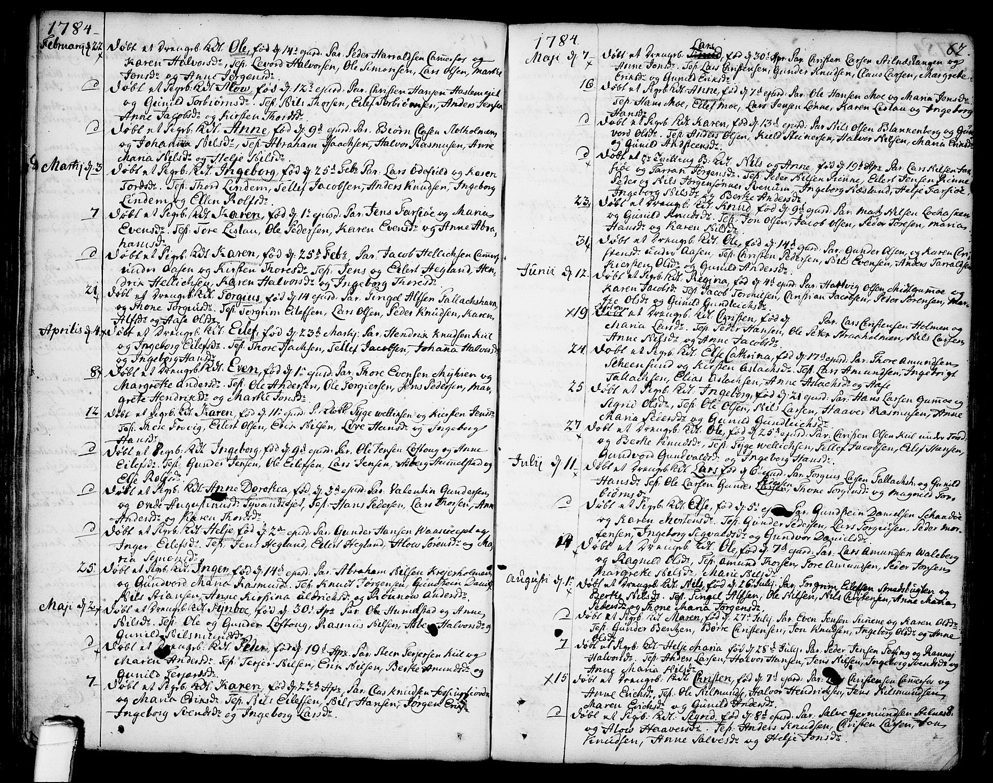 Sannidal kirkebøker, SAKO/A-296/F/Fa/L0002: Parish register (official) no. 2, 1767-1802, p. 62