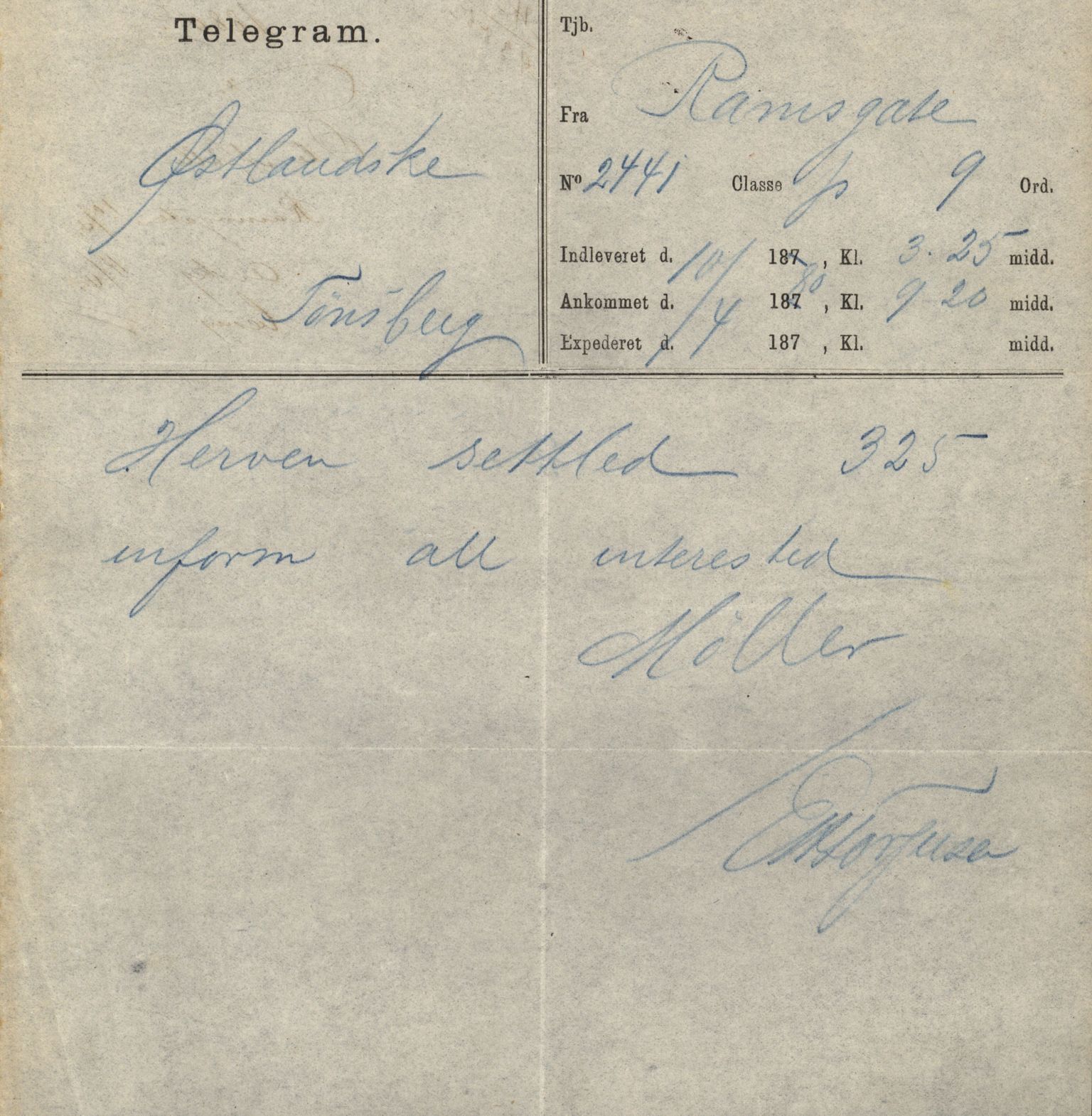 Pa 63 - Østlandske skibsassuranceforening, VEMU/A-1079/G/Ga/L0012/0007: Havaridokumenter / Herøen, 1880