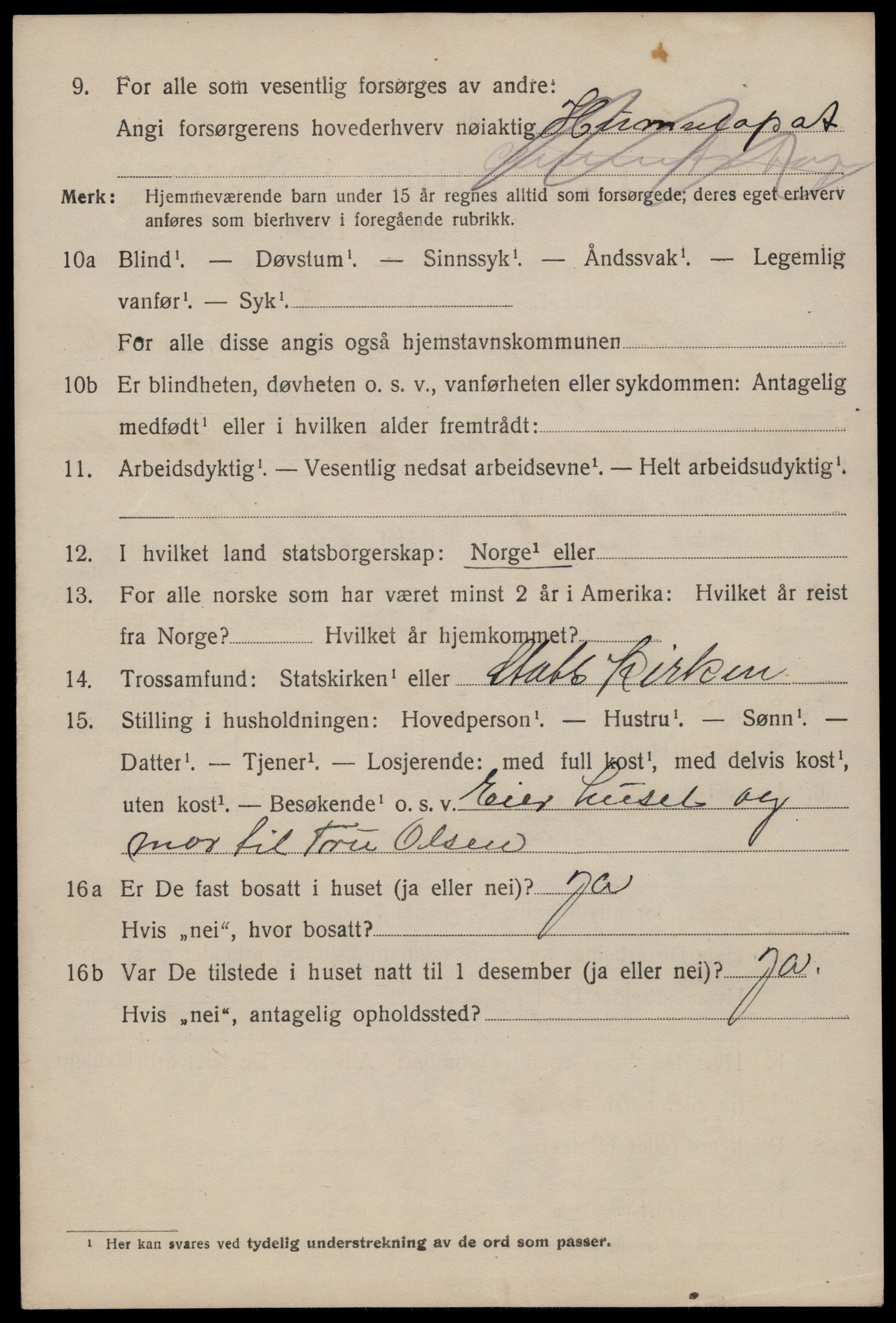 SAST, 1920 census for Stavanger, 1920, p. 63177