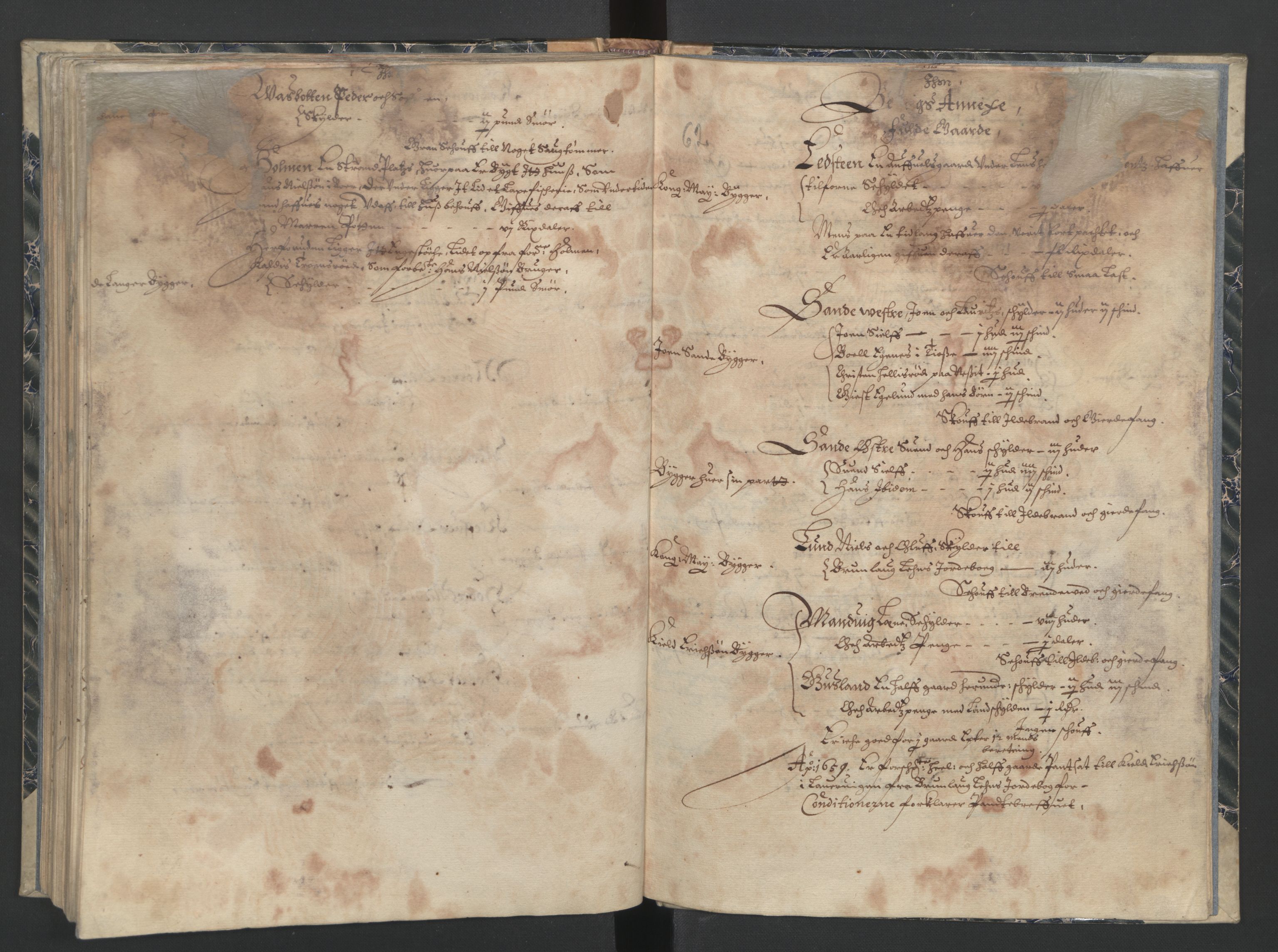 Rentekammeret inntil 1814, Realistisk ordnet avdeling, RA/EA-4070/L/L0015/0001: Tønsberg lagdømme. Brunla len: / Brunla len. Alminnelig jordebok, 1661, p. 61b-62a