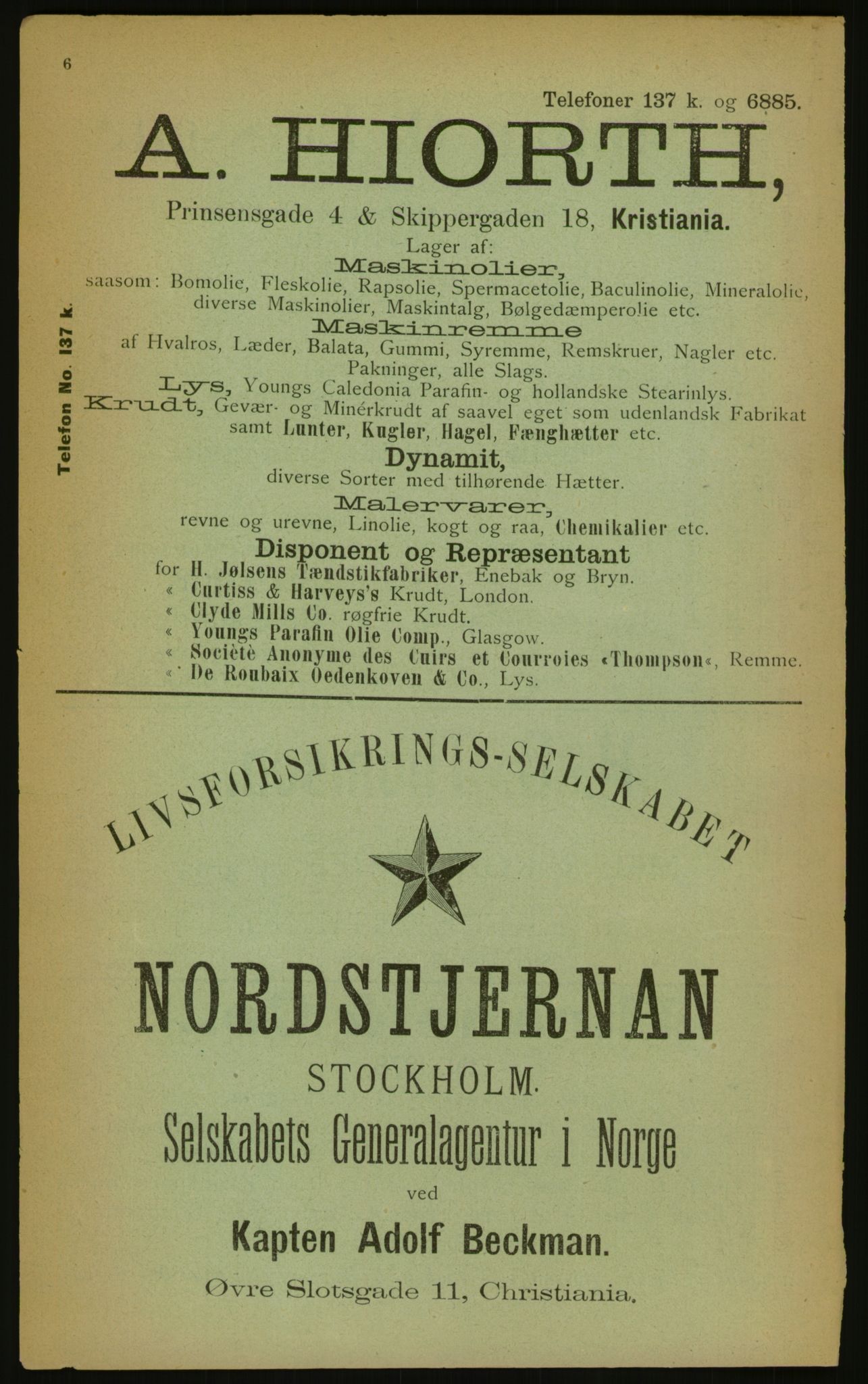 Kristiania/Oslo adressebok, PUBL/-, 1899, p. 6