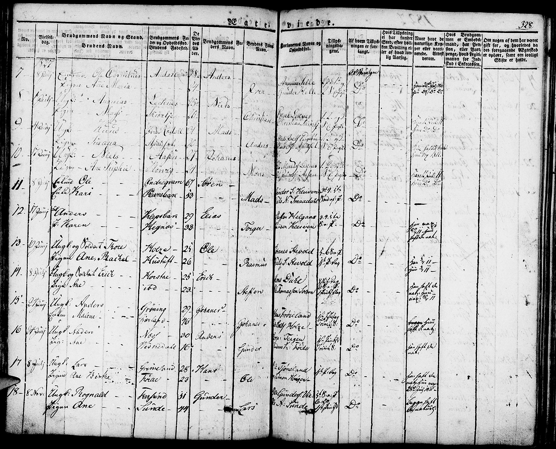 Førde sokneprestembete, SAB/A-79901/H/Haa/Haaa/L0006: Parish register (official) no. A 6, 1821-1842, p. 328