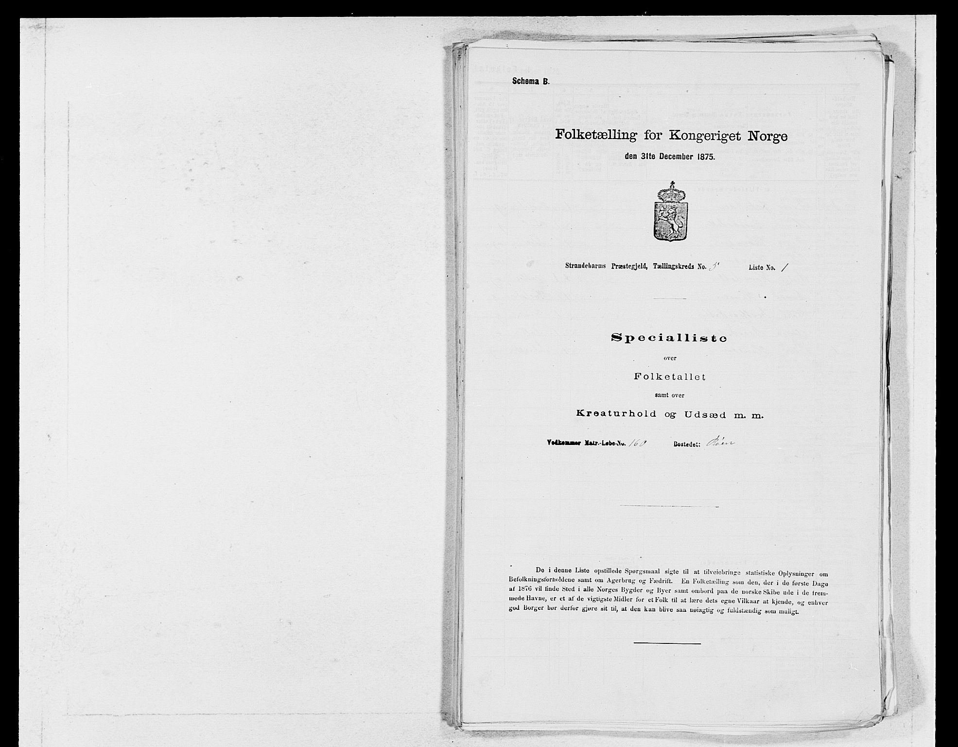 SAB, 1875 census for 1226P Strandebarm, 1875, p. 661