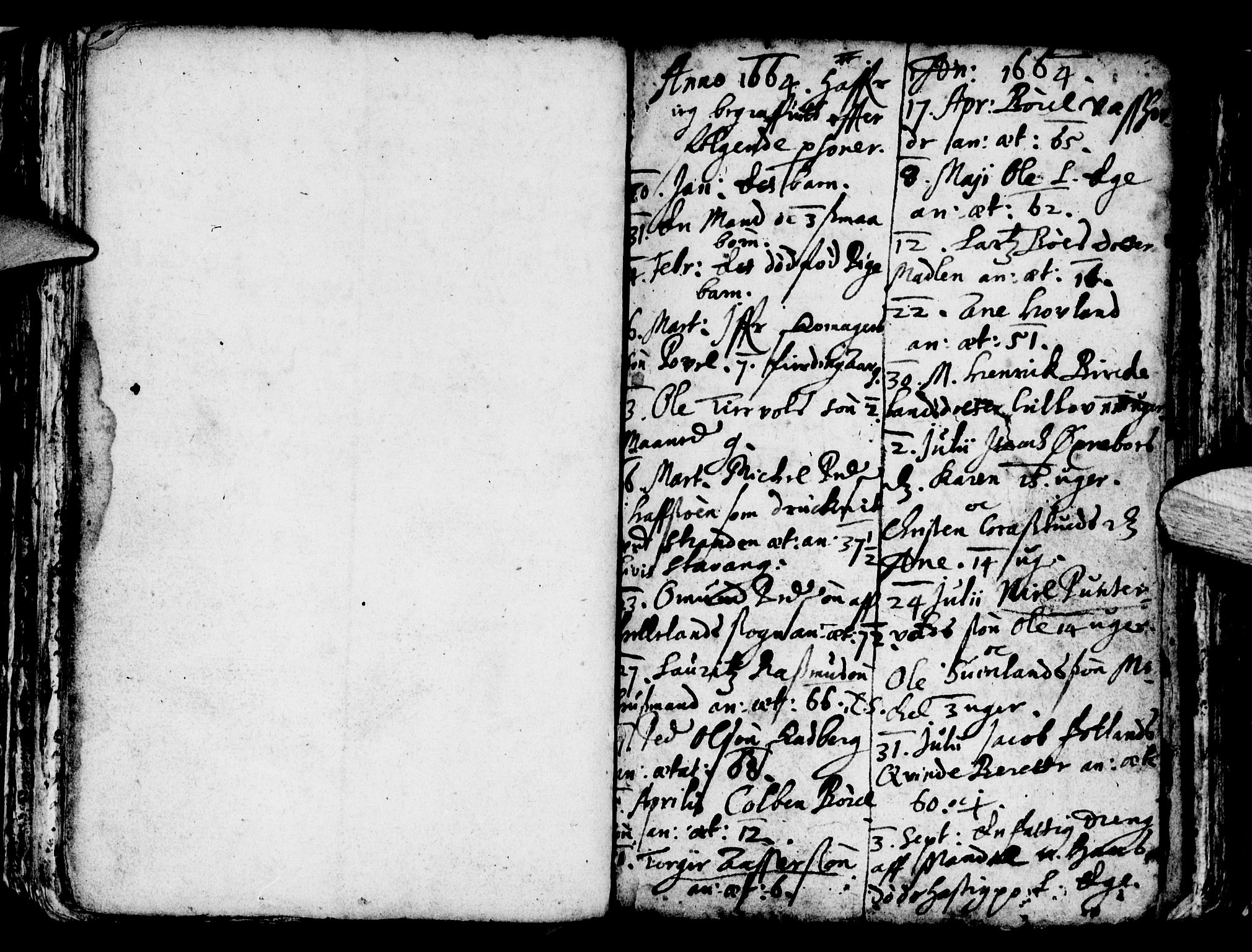 Eigersund sokneprestkontor, SAST/A-101807/S08/L0001: Parish register (official) no. A 1, 1664-1717