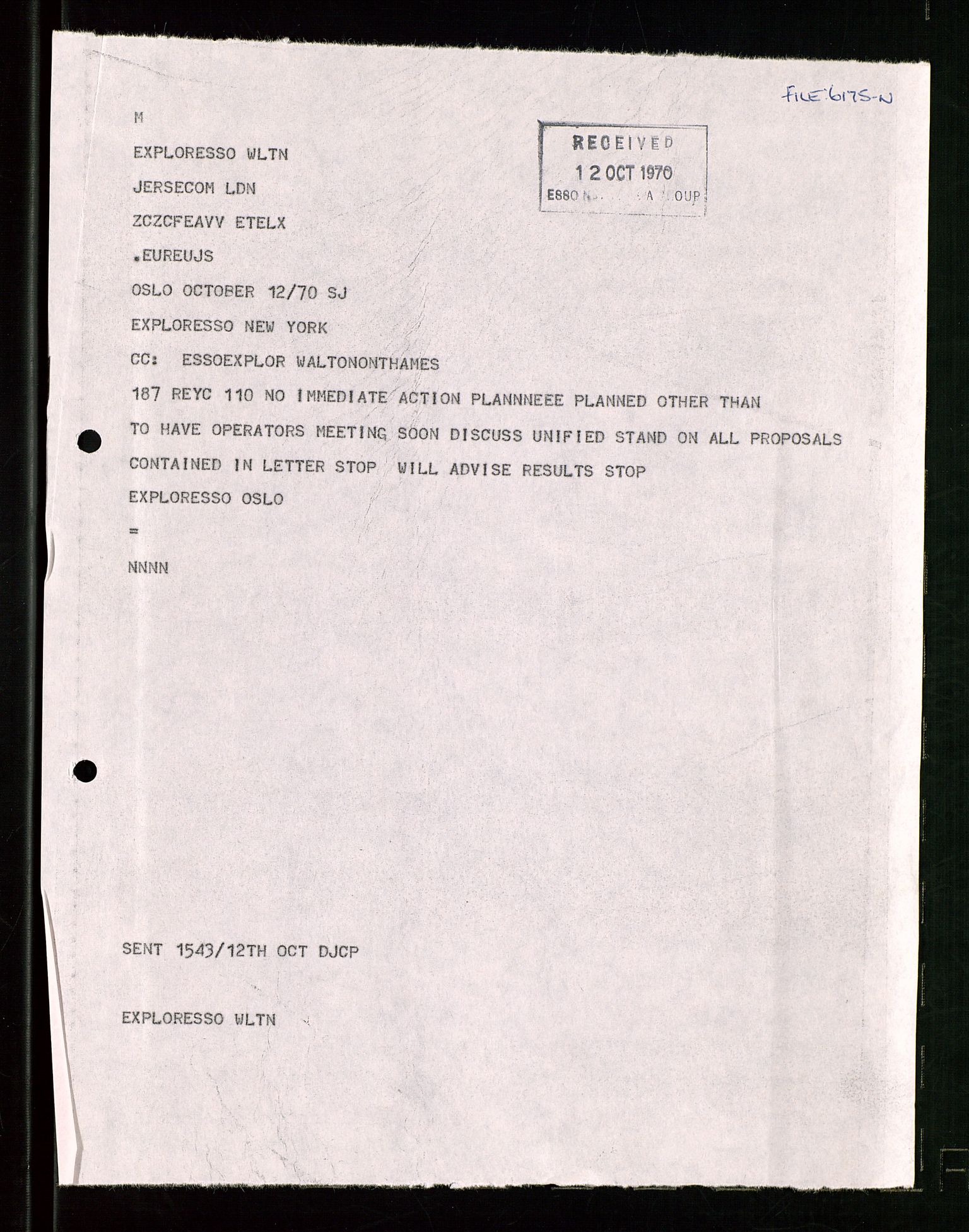 Pa 1512 - Esso Exploration and Production Norway Inc., AV/SAST-A-101917/E/Ea/L0026: Sak og korrespondanse, 1966-1974, p. 77