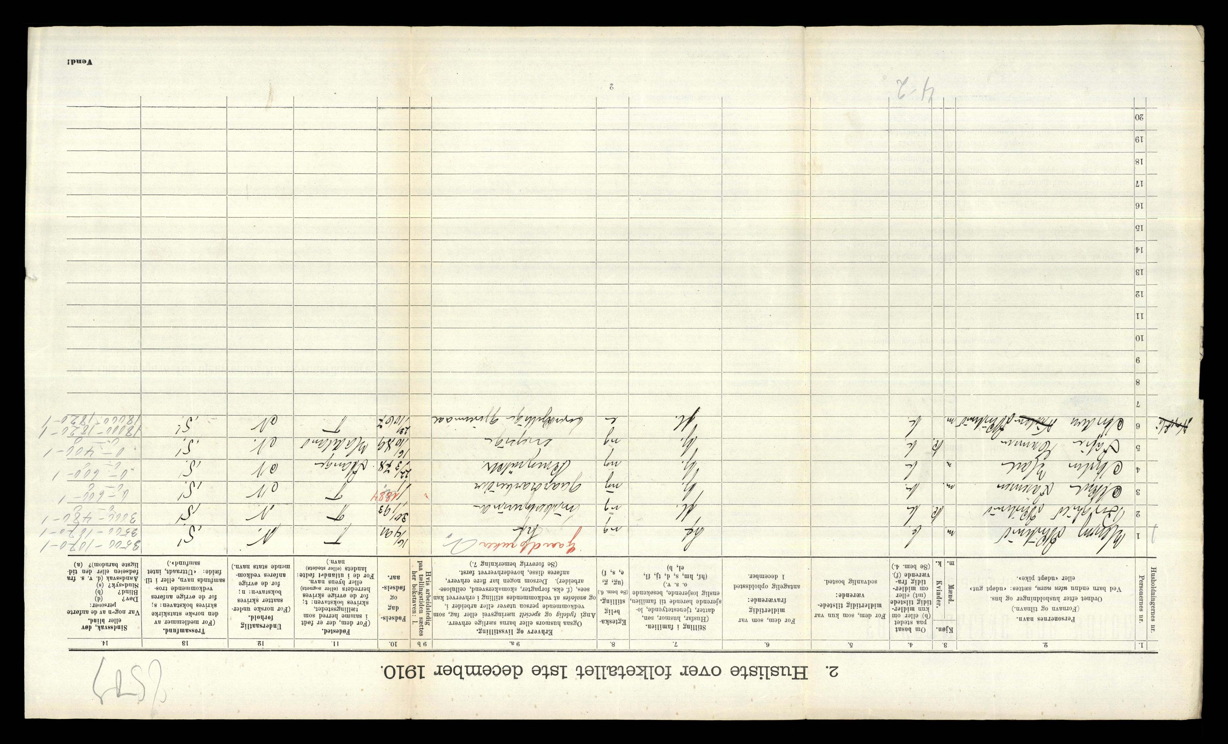 RA, 1910 census for Ås, 1910, p. 458