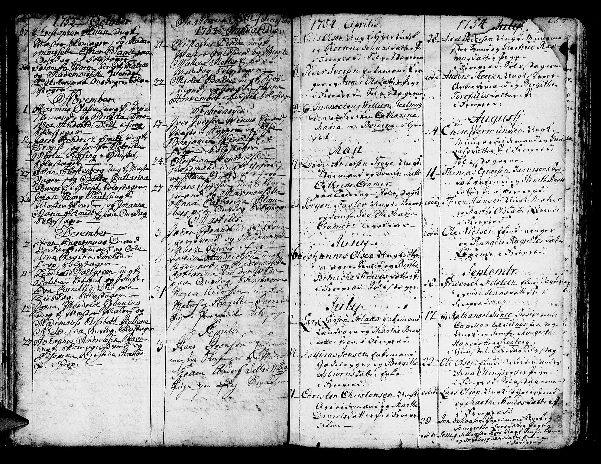 Domkirken sokneprestembete, SAB/A-74801/H/Haa/L0007: Parish register (official) no. A 7, 1725-1826, p. 64-65