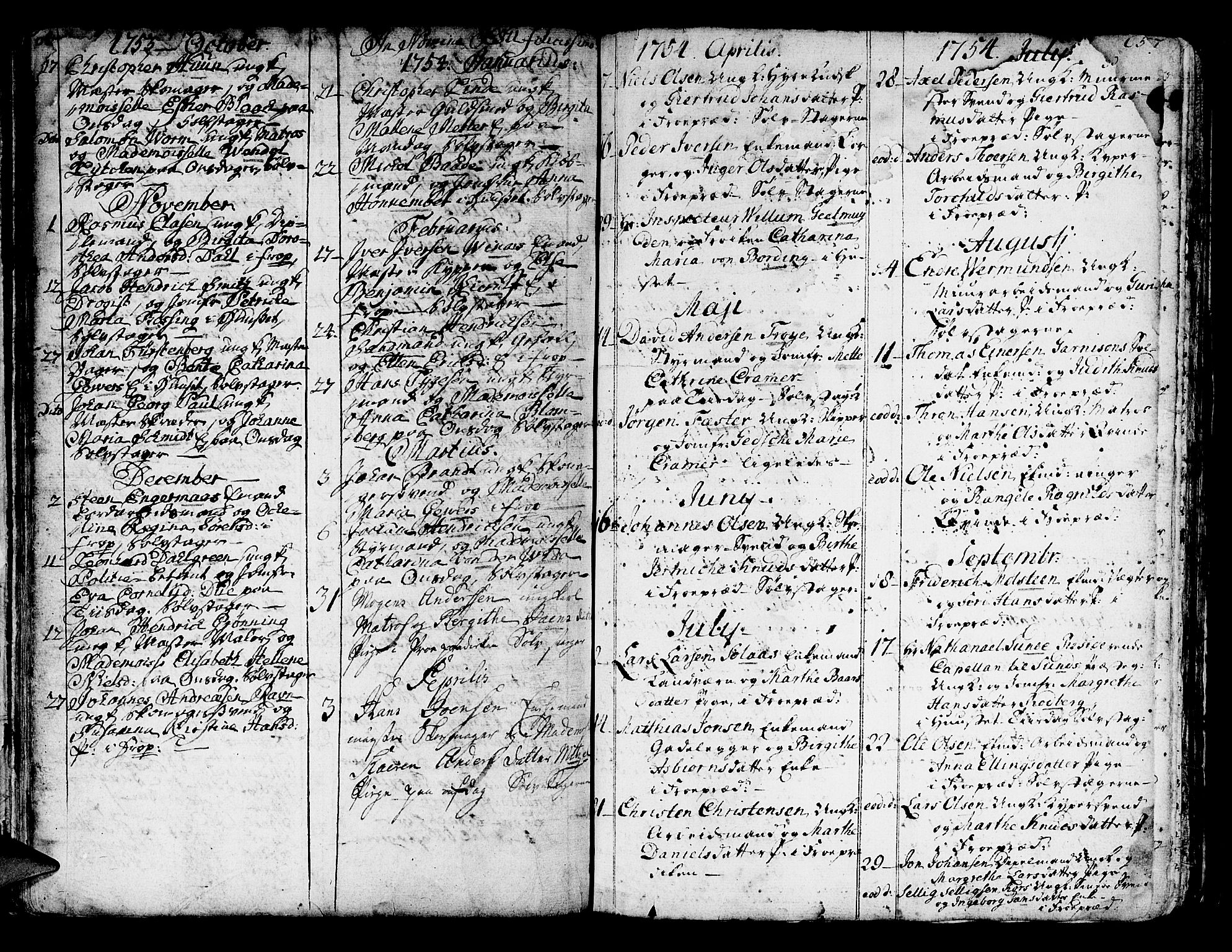 Domkirken sokneprestembete, AV/SAB-A-74801/H/Haa/L0007: Parish register (official) no. A 7, 1725-1826, p. 64-65