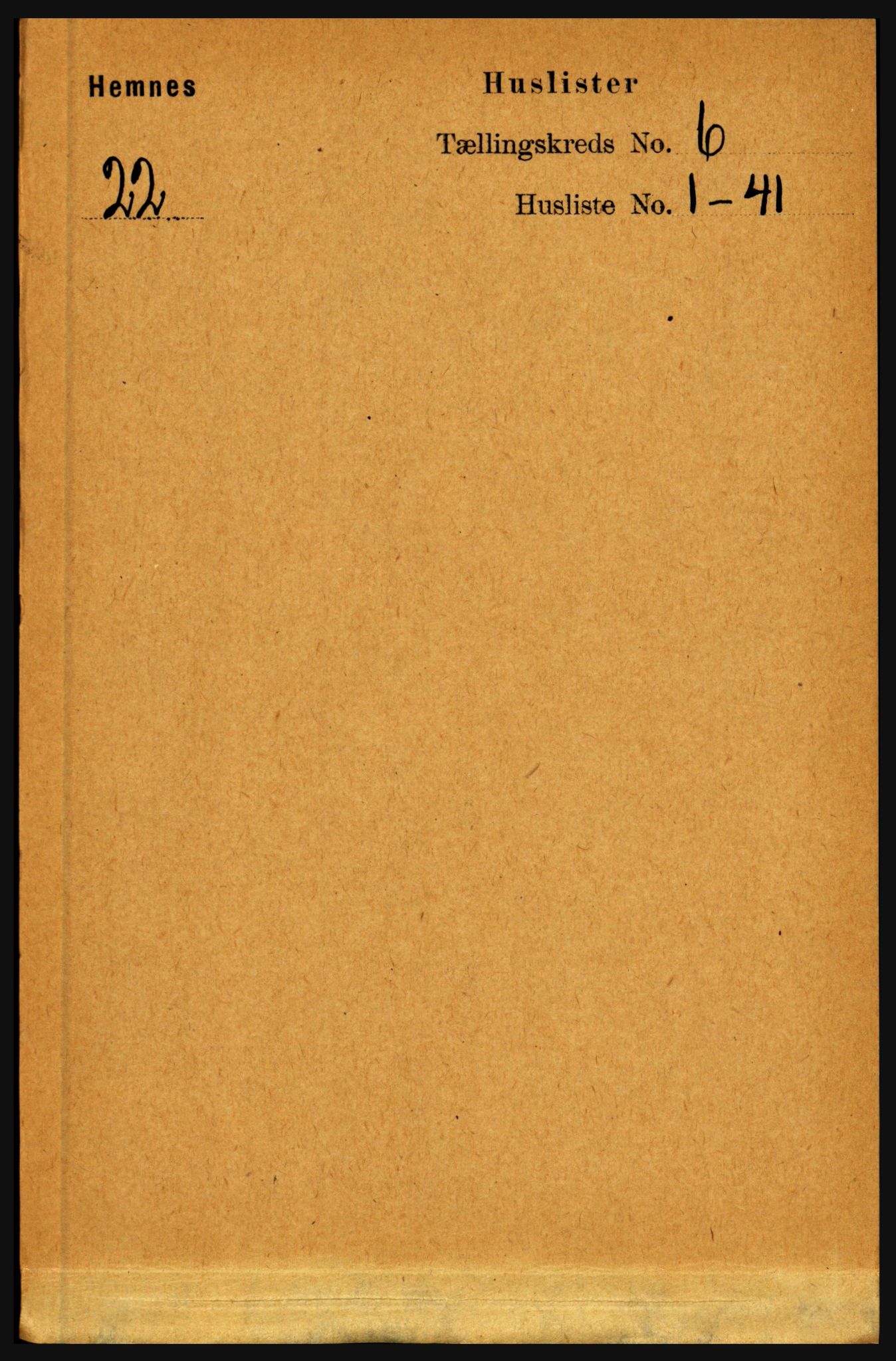 RA, 1891 census for 1832 Hemnes, 1891, p. 2888