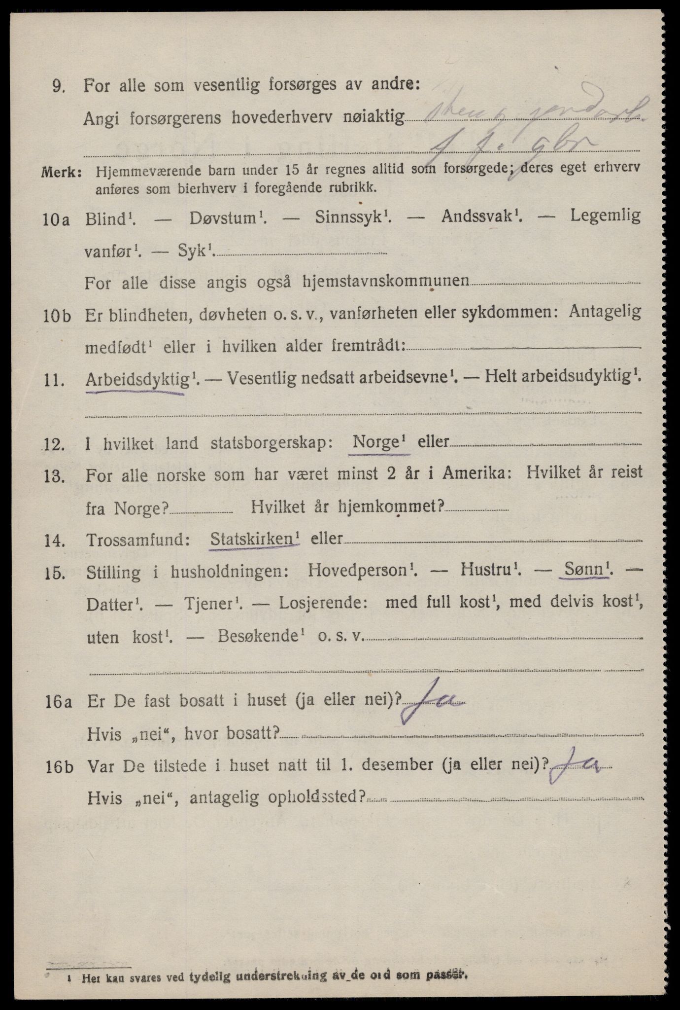 SAST, 1920 census for Strand, 1920, p. 7180