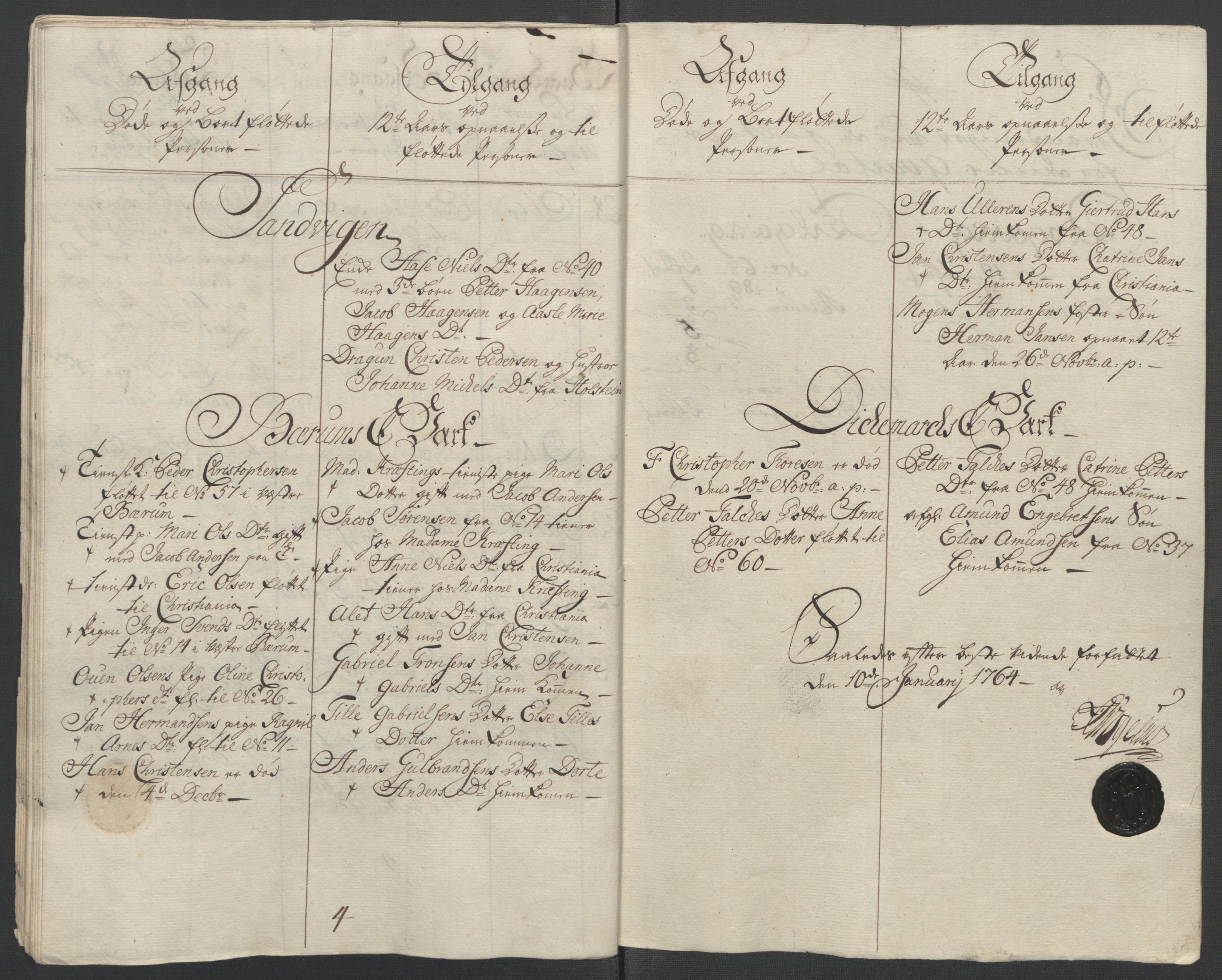 Rentekammeret inntil 1814, Reviderte regnskaper, Fogderegnskap, AV/RA-EA-4092/R10/L0560: Ekstraskatten Aker og Follo, 1763, p. 111