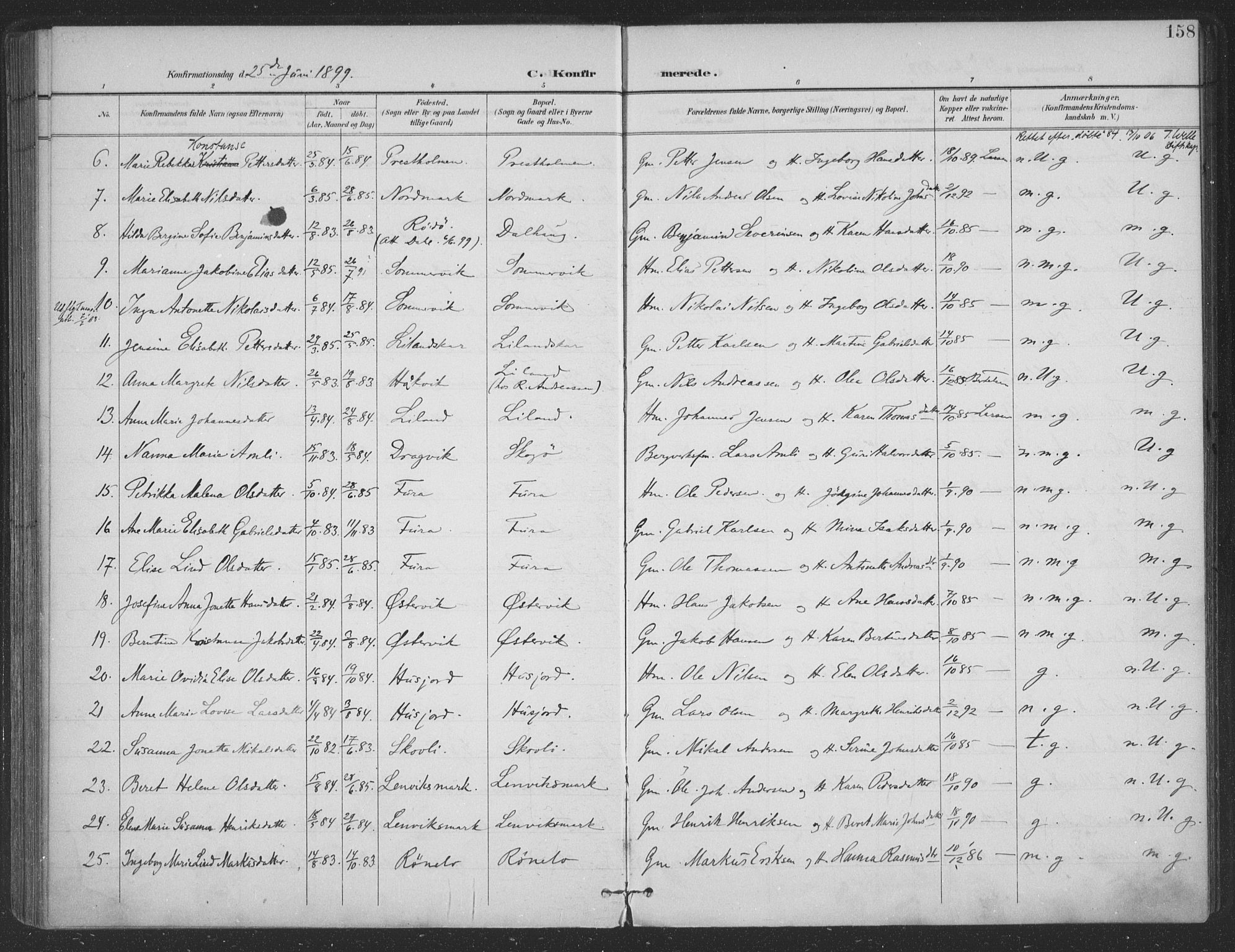 Ministerialprotokoller, klokkerbøker og fødselsregistre - Nordland, AV/SAT-A-1459/863/L0899: Parish register (official) no. 863A11, 1897-1906, p. 158