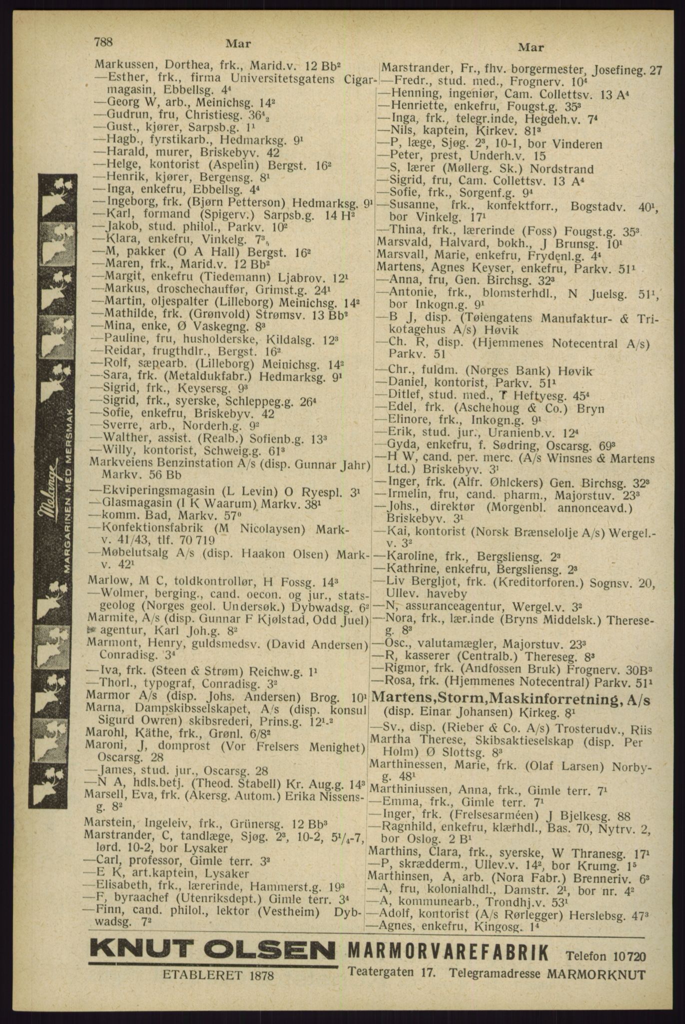 Kristiania/Oslo adressebok, PUBL/-, 1929, p. 788