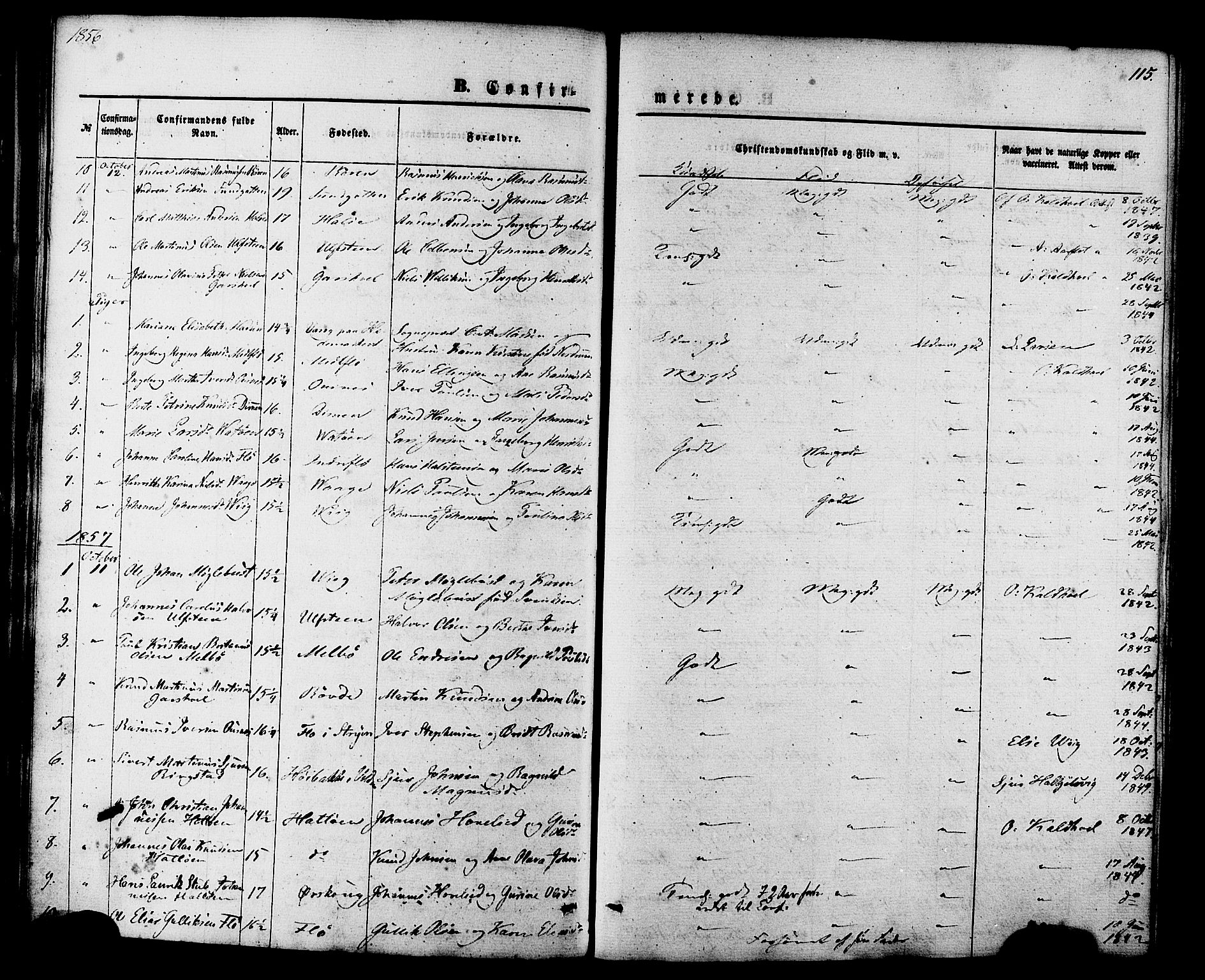 Ministerialprotokoller, klokkerbøker og fødselsregistre - Møre og Romsdal, AV/SAT-A-1454/509/L0105: Parish register (official) no. 509A03, 1848-1882, p. 115