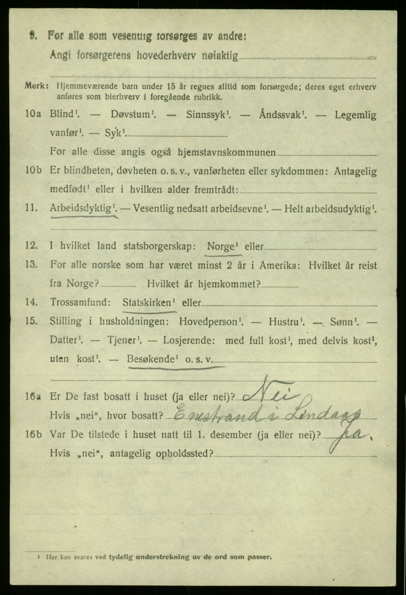 SAB, 1920 census for Masfjorden, 1920, p. 4114