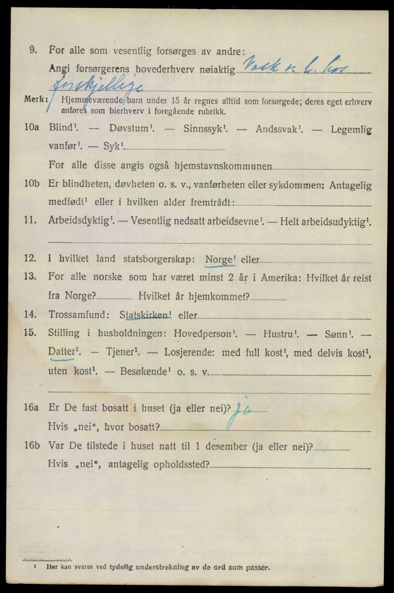 SAKO, 1920 census for Sandeherred, 1920, p. 19095