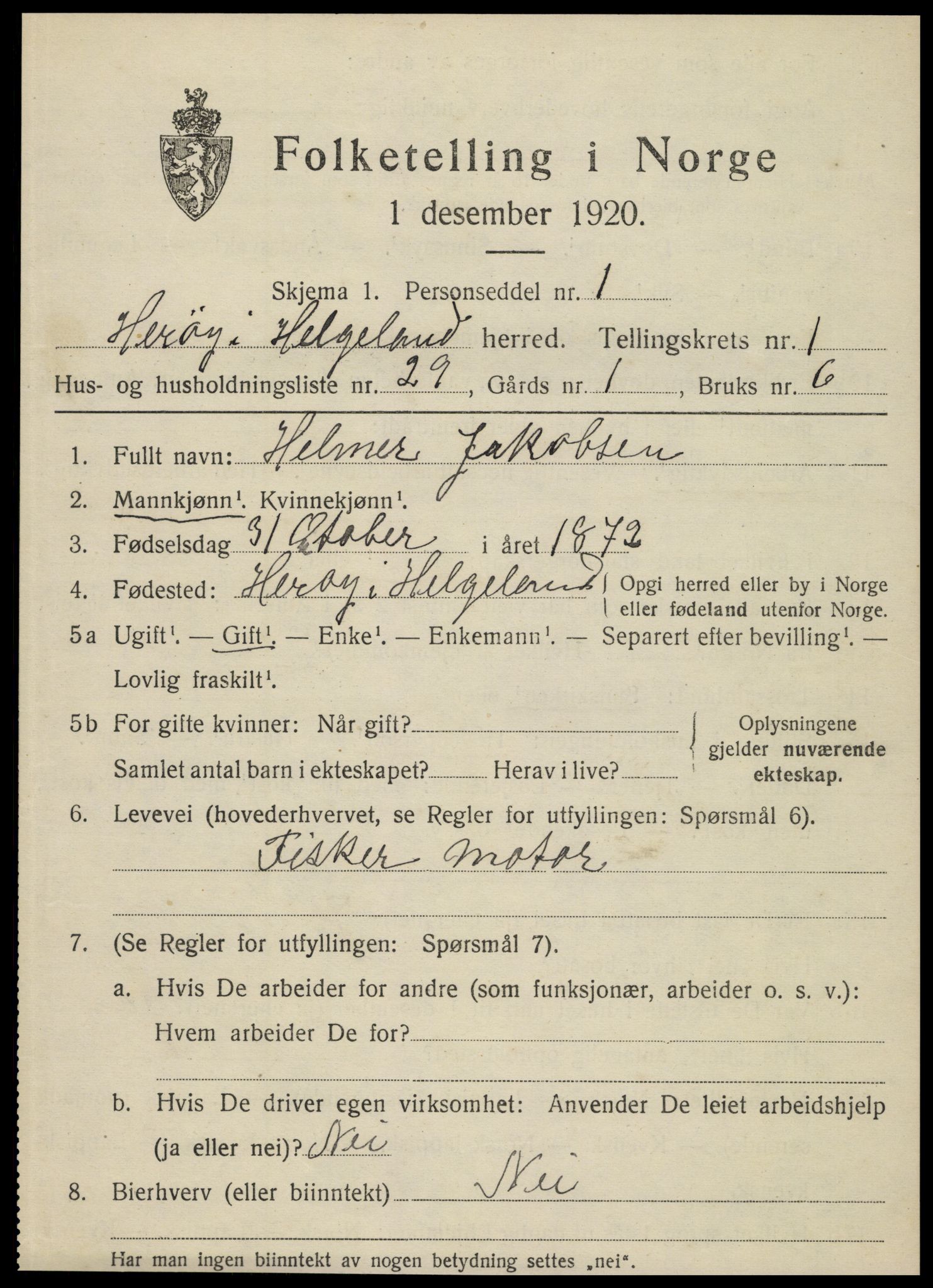 SAT, 1920 census for Herøy, 1920, p. 1302