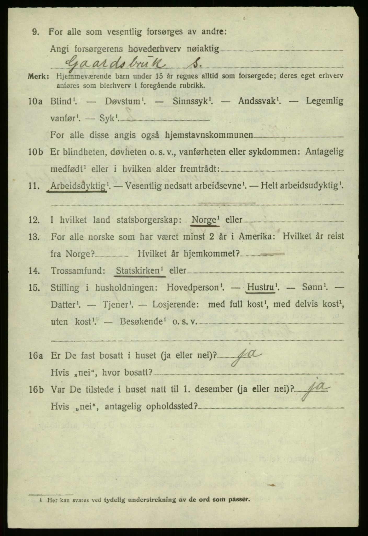 SAB, 1920 census for Kinn, 1920, p. 9148