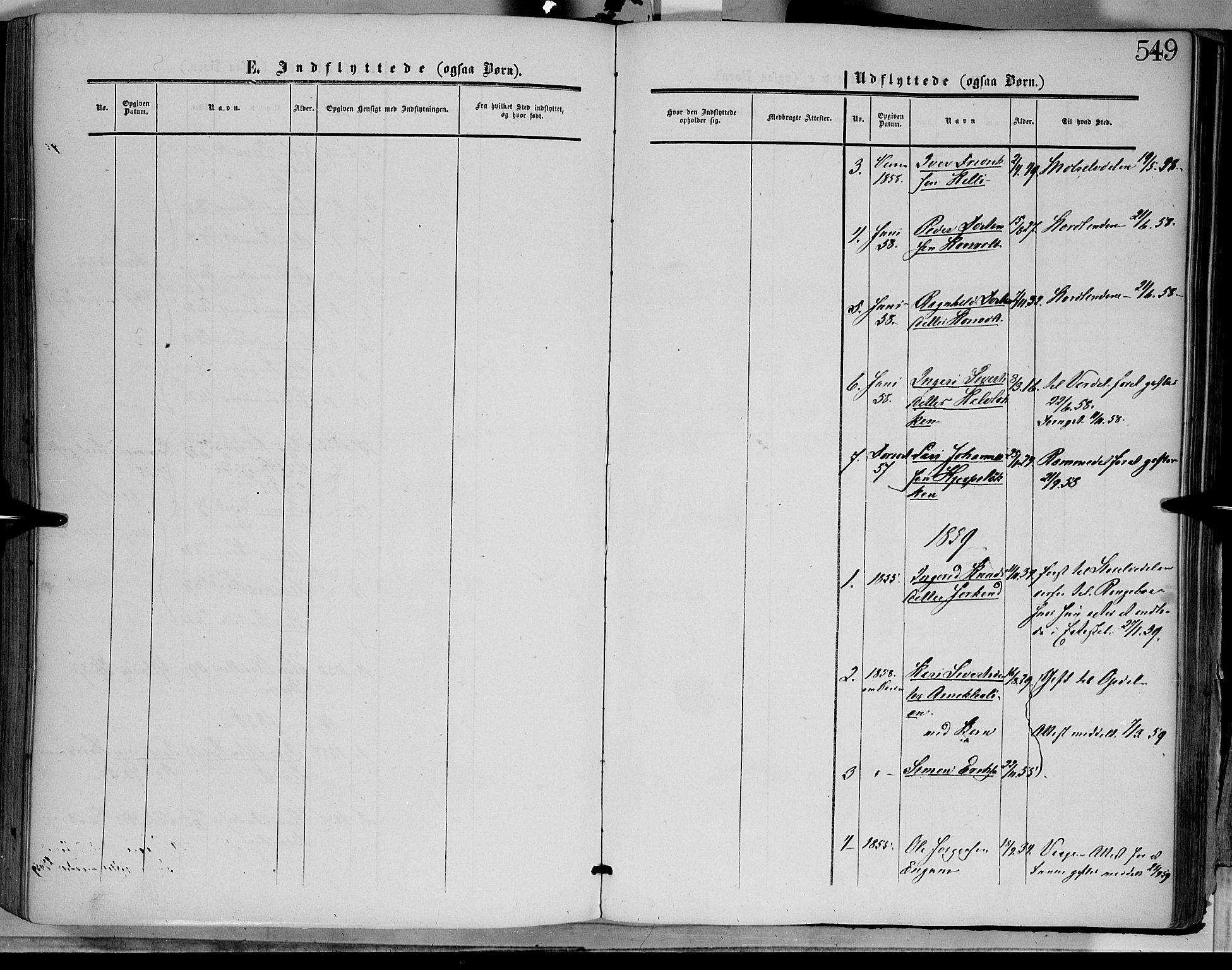 Dovre prestekontor, SAH/PREST-066/H/Ha/Haa/L0001: Parish register (official) no. 1, 1854-1878, p. 549