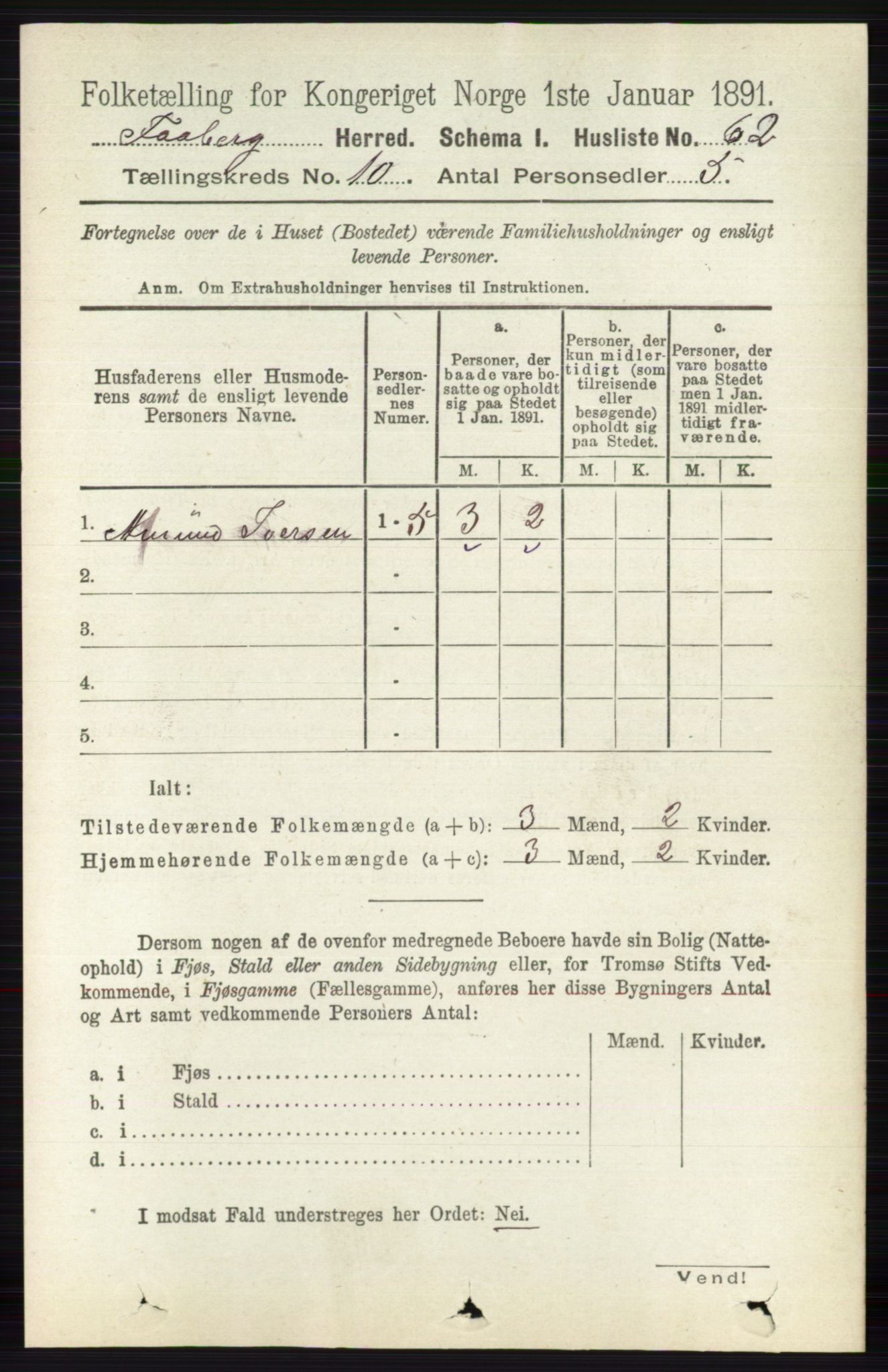 RA, 1891 census for 0524 Fåberg, 1891, p. 4100