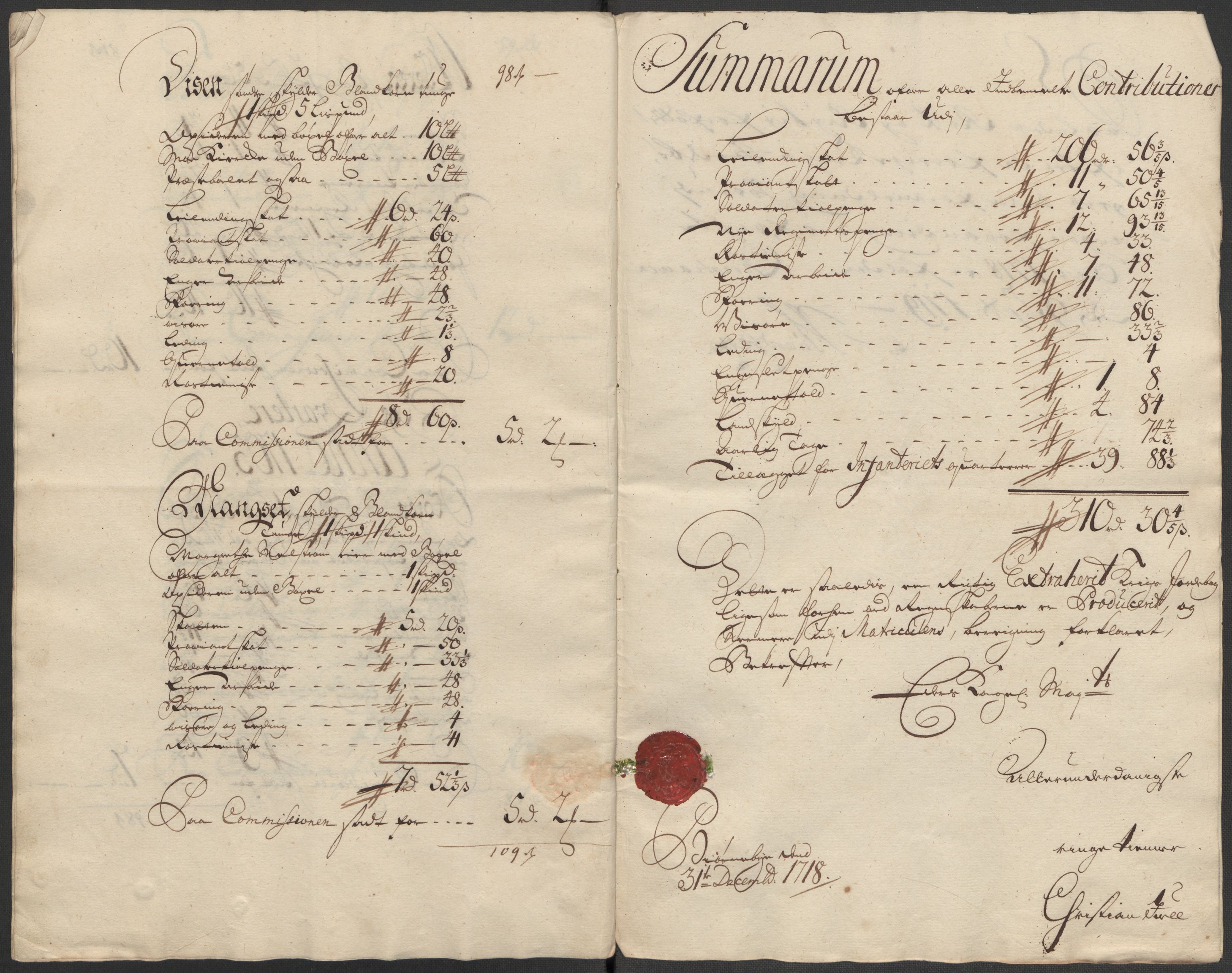 Rentekammeret inntil 1814, Reviderte regnskaper, Fogderegnskap, AV/RA-EA-4092/R13/L0857: Fogderegnskap Solør, Odal og Østerdal, 1718, p. 273