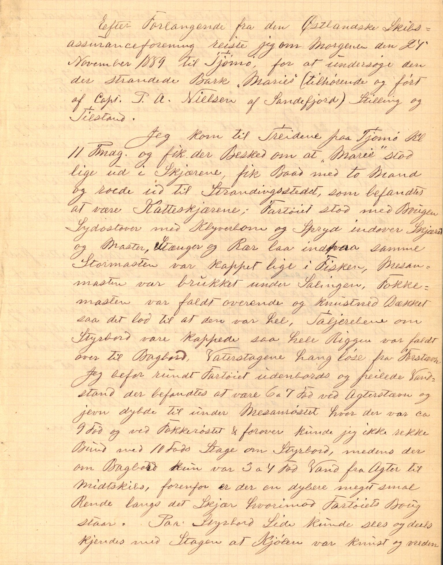 Pa 63 - Østlandske skibsassuranceforening, VEMU/A-1079/G/Ga/L0023/0012: Havaridokumenter / Columbus, Christiane Sophie, Marie, Jarlen, Kong Carl XV, 1889, p. 54