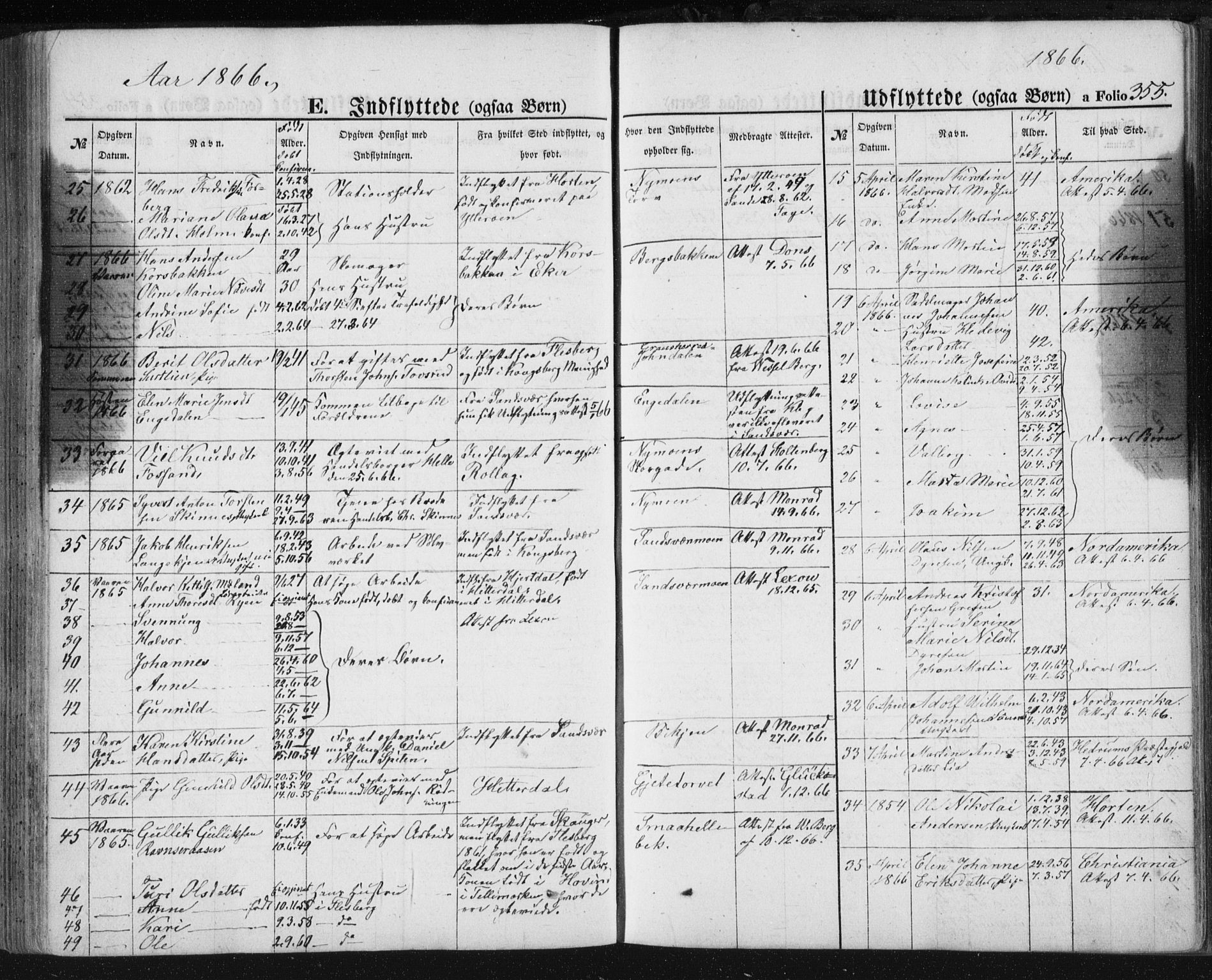 Kongsberg kirkebøker, SAKO/A-22/F/Fa/L0010: Parish register (official) no. I 10, 1859-1875, p. 355