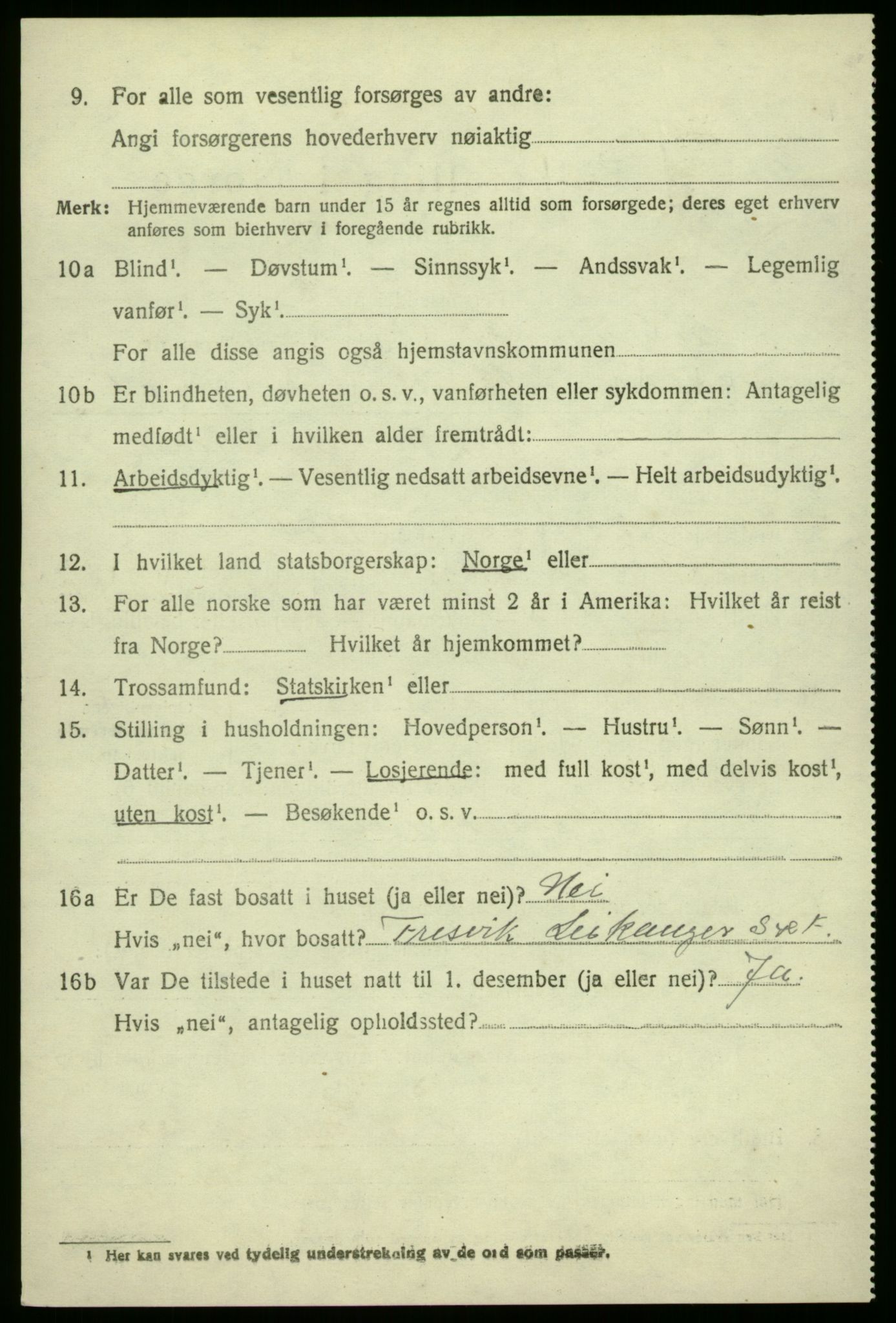 SAB, 1920 census for Leikanger, 1920, p. 3791