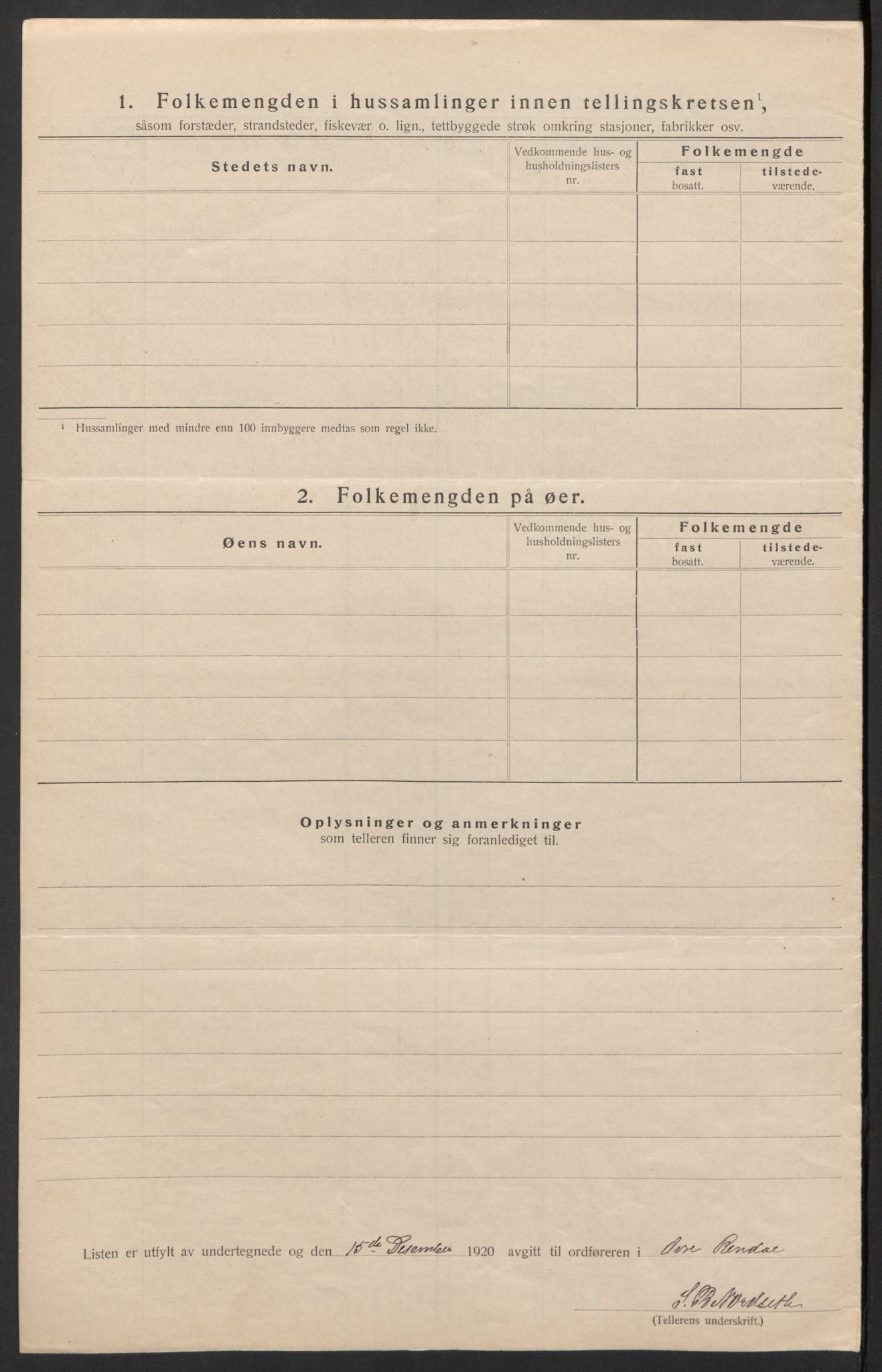 SAH, 1920 census for Øvre Rendal, 1920, p. 29