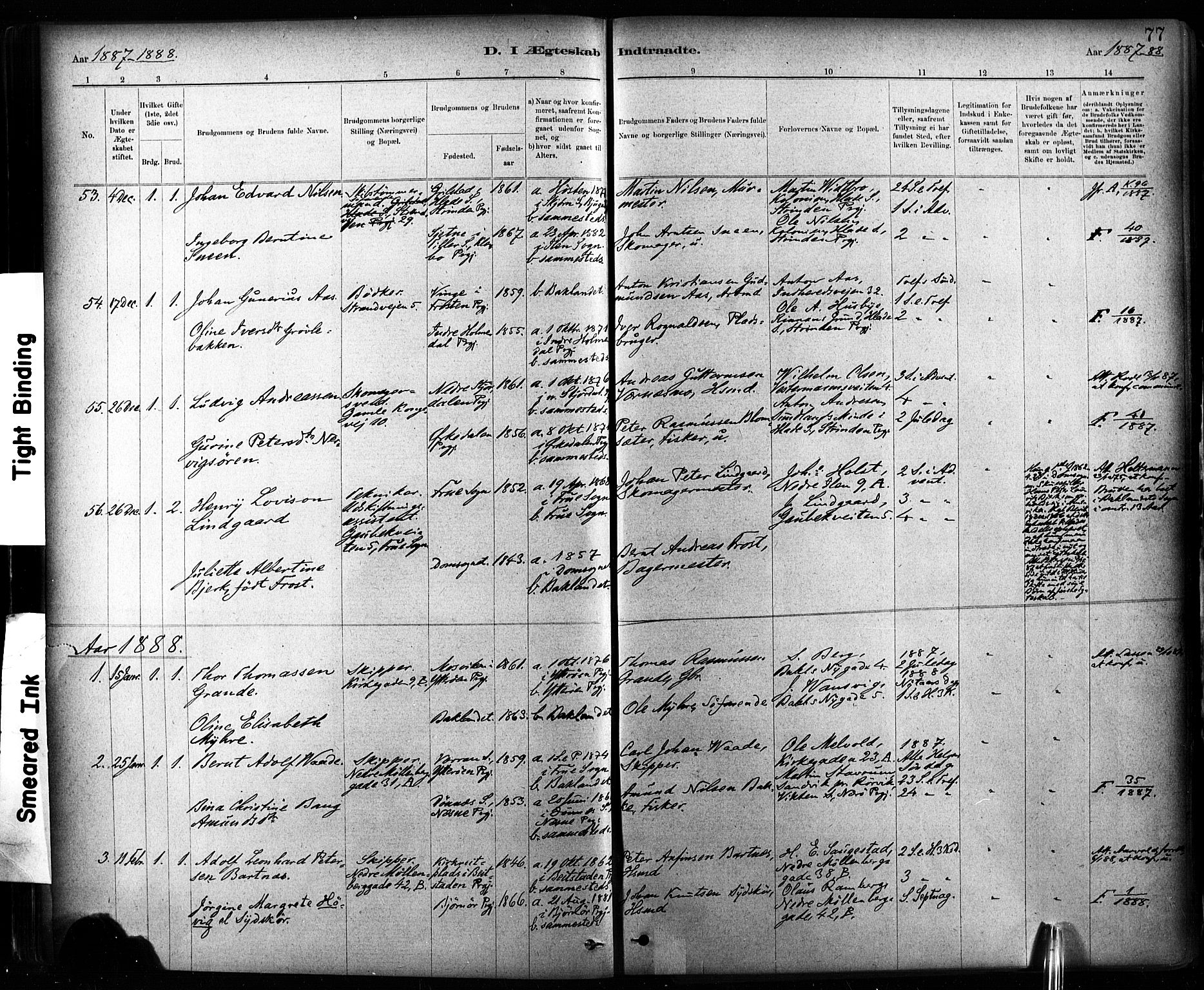 Ministerialprotokoller, klokkerbøker og fødselsregistre - Sør-Trøndelag, AV/SAT-A-1456/604/L0189: Parish register (official) no. 604A10, 1878-1892, p. 77