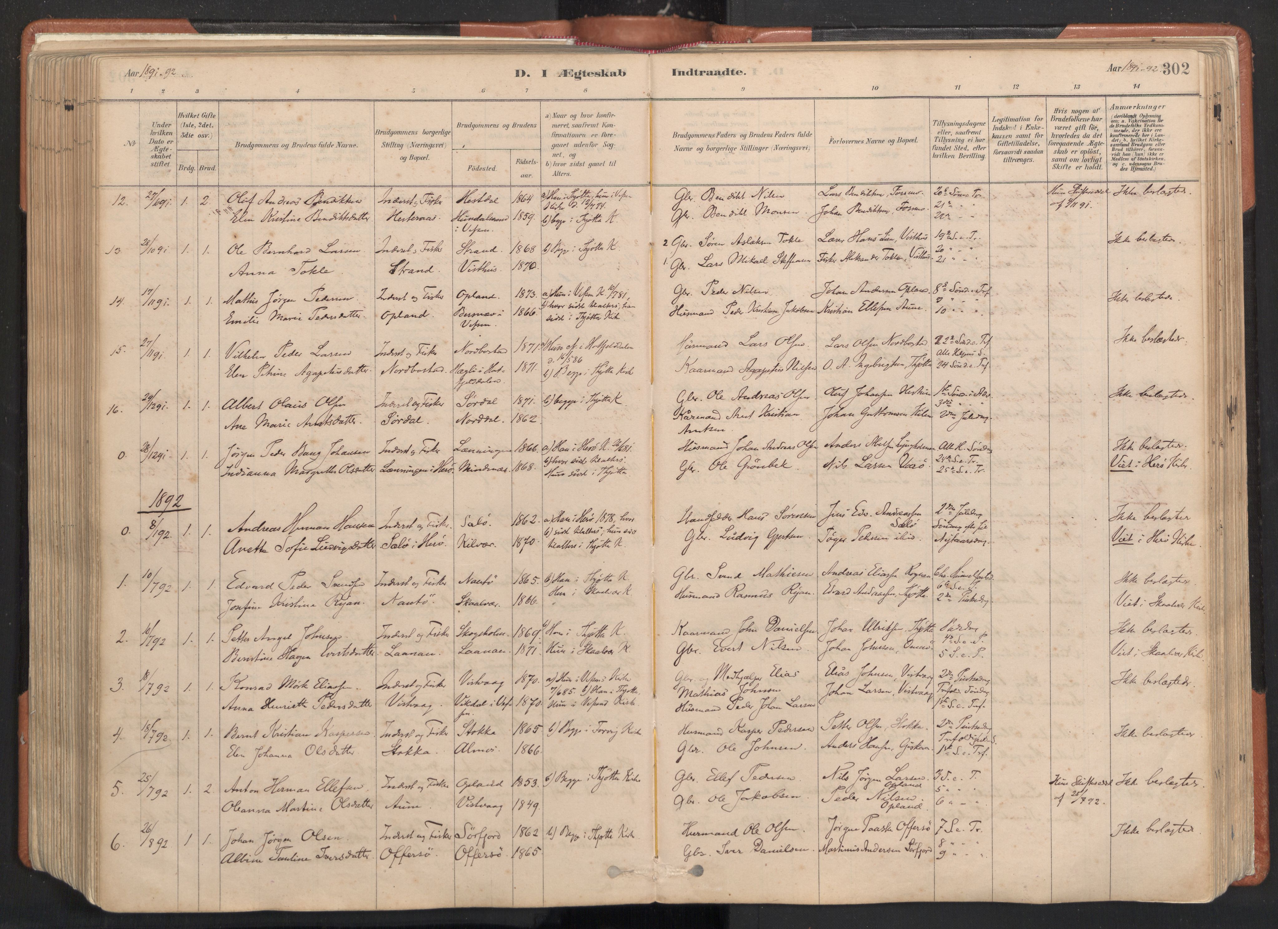 Ministerialprotokoller, klokkerbøker og fødselsregistre - Nordland, AV/SAT-A-1459/817/L0264: Parish register (official) no. 817A04, 1878-1907, p. 302