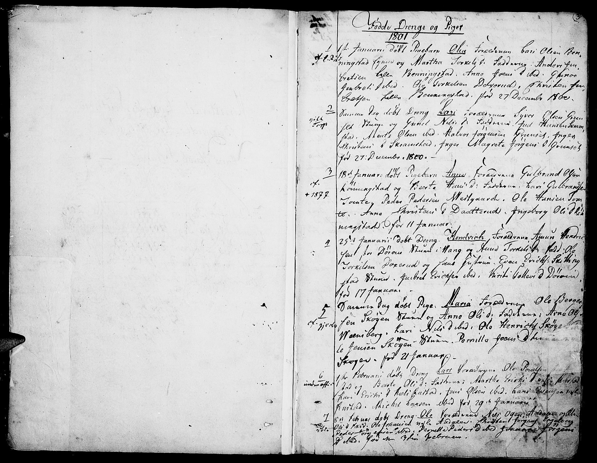 Løten prestekontor, SAH/PREST-022/K/Ka/L0004: Parish register (official) no. 4, 1801-1814, p. 2-3