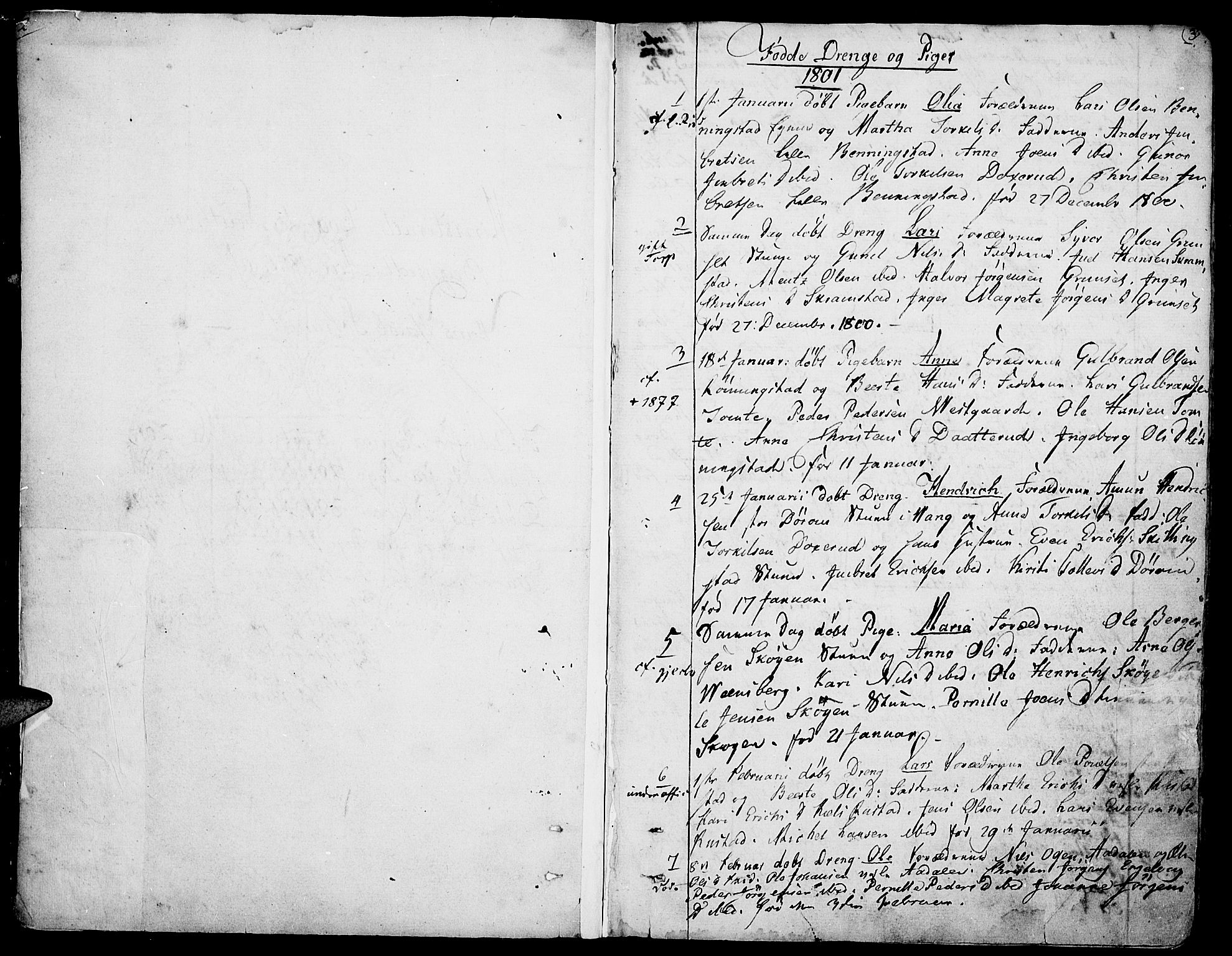 Løten prestekontor, AV/SAH-PREST-022/K/Ka/L0004: Parish register (official) no. 4, 1801-1814, p. 2-3